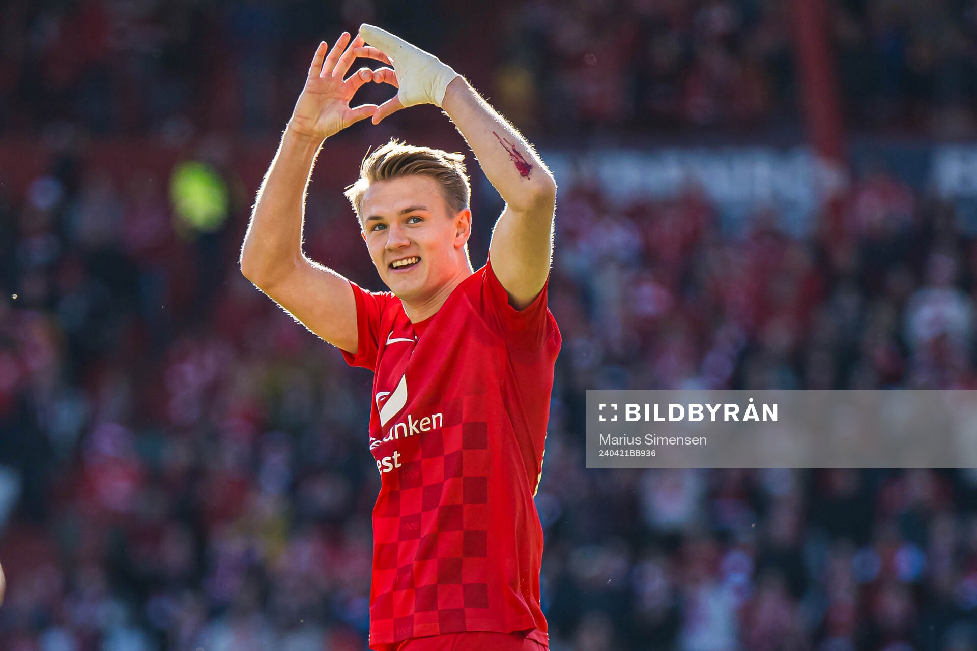 Emil Kornvig of Brann celebrates