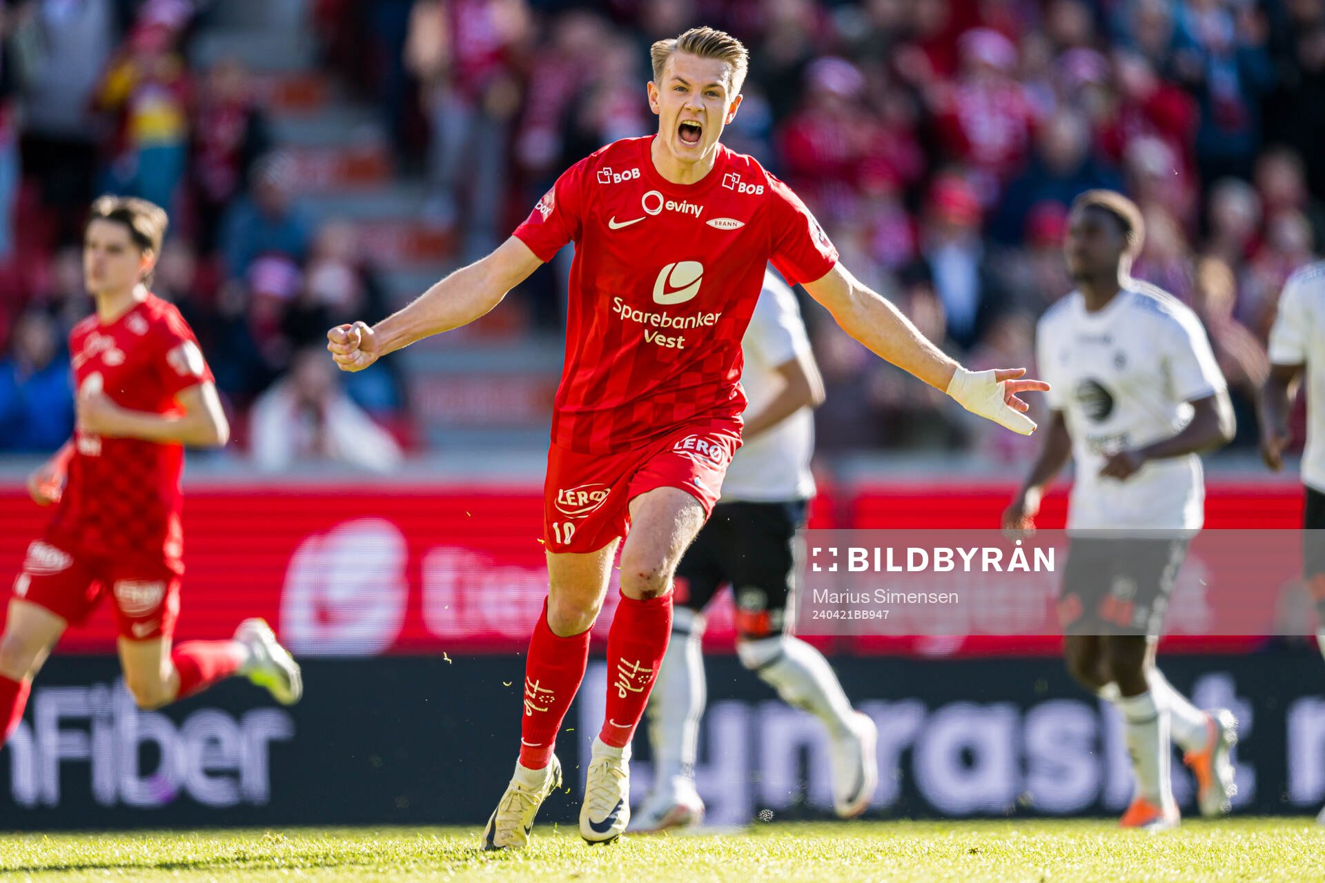 Emil Kornvig of Brann celebrates