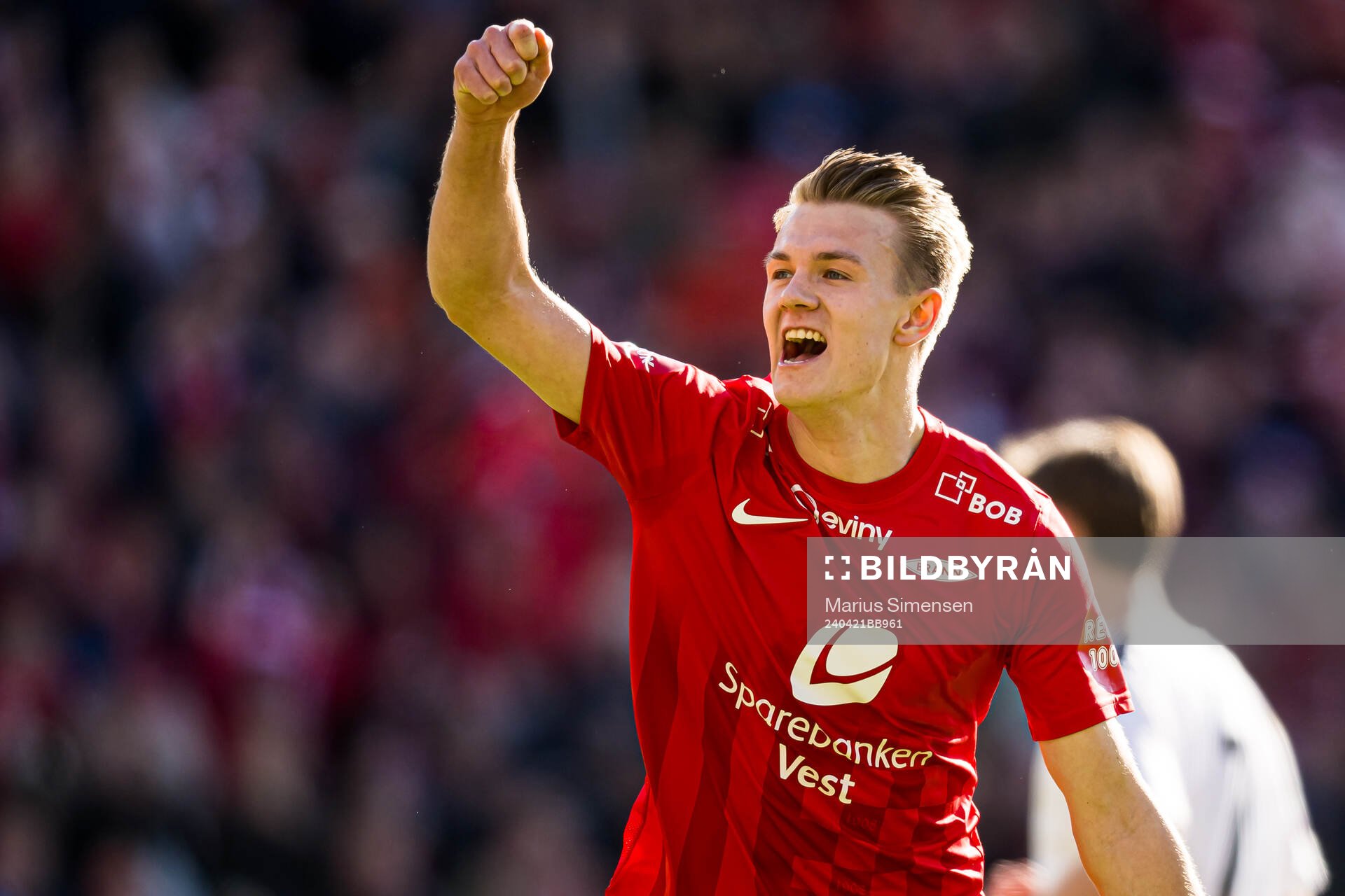 Emil Kornvig of Brann celebrates
