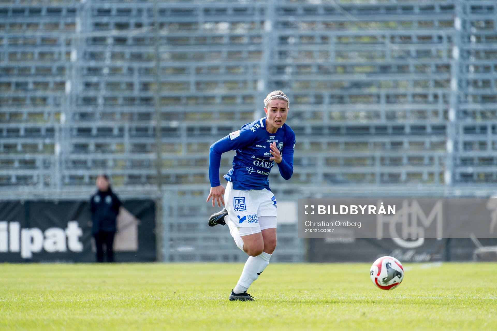Under fotbollsmatchen i Damallsvenskan mellan Trelleborg