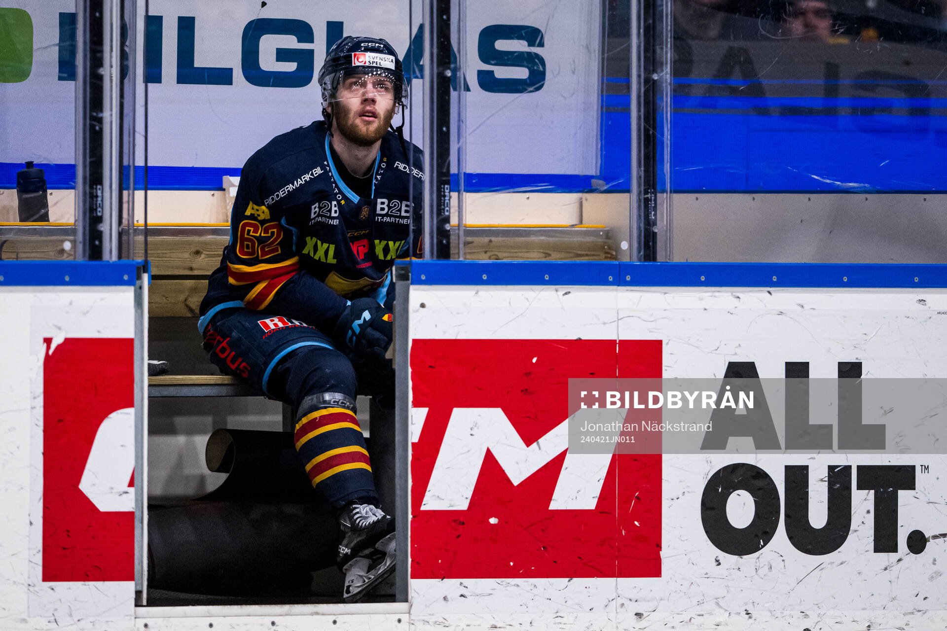 Djurgårdens Wiktor Nilsson i utvisningsbåset