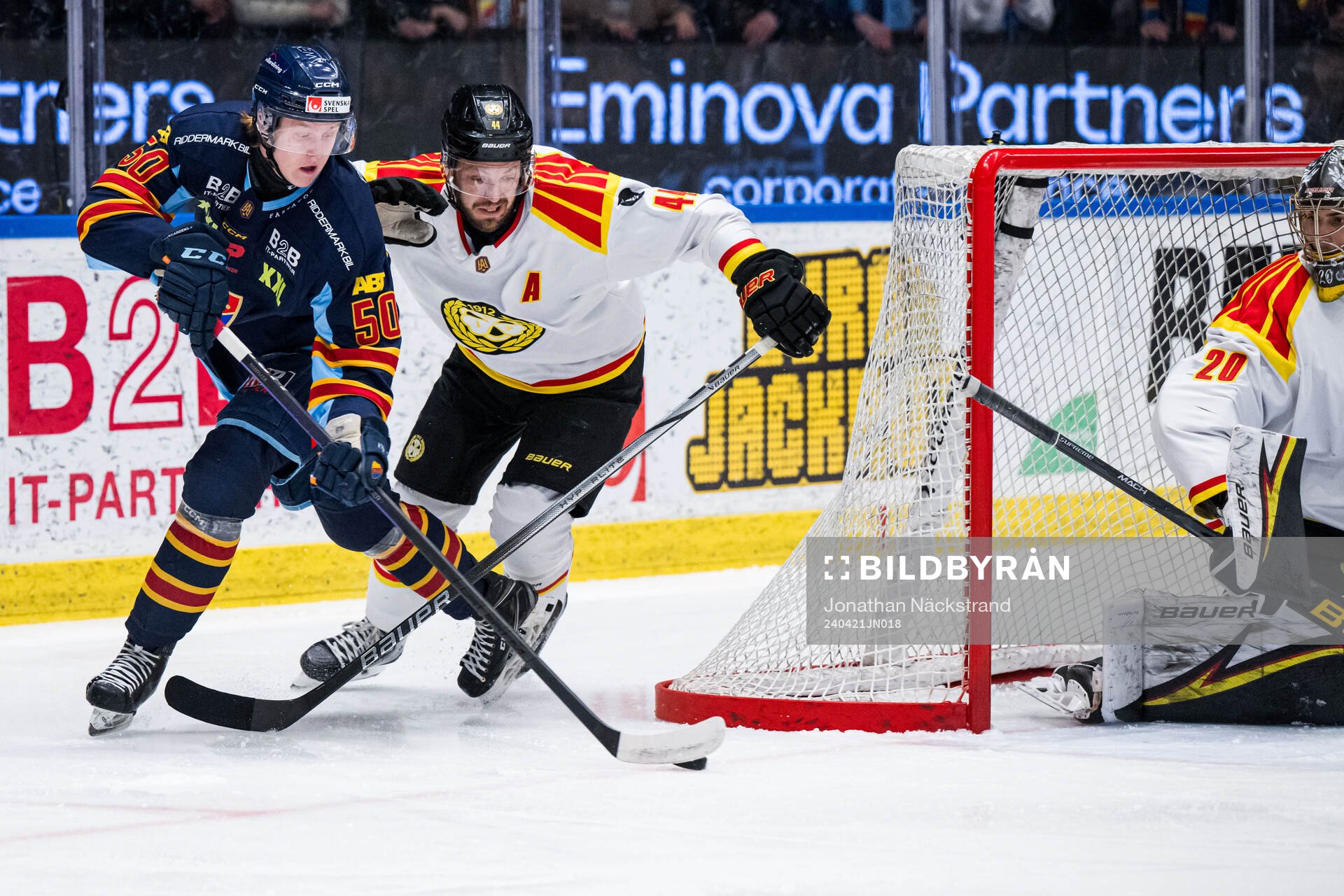 Djurgårdens Melvin Wersäll och Brynäs Jacob Blomqvist
