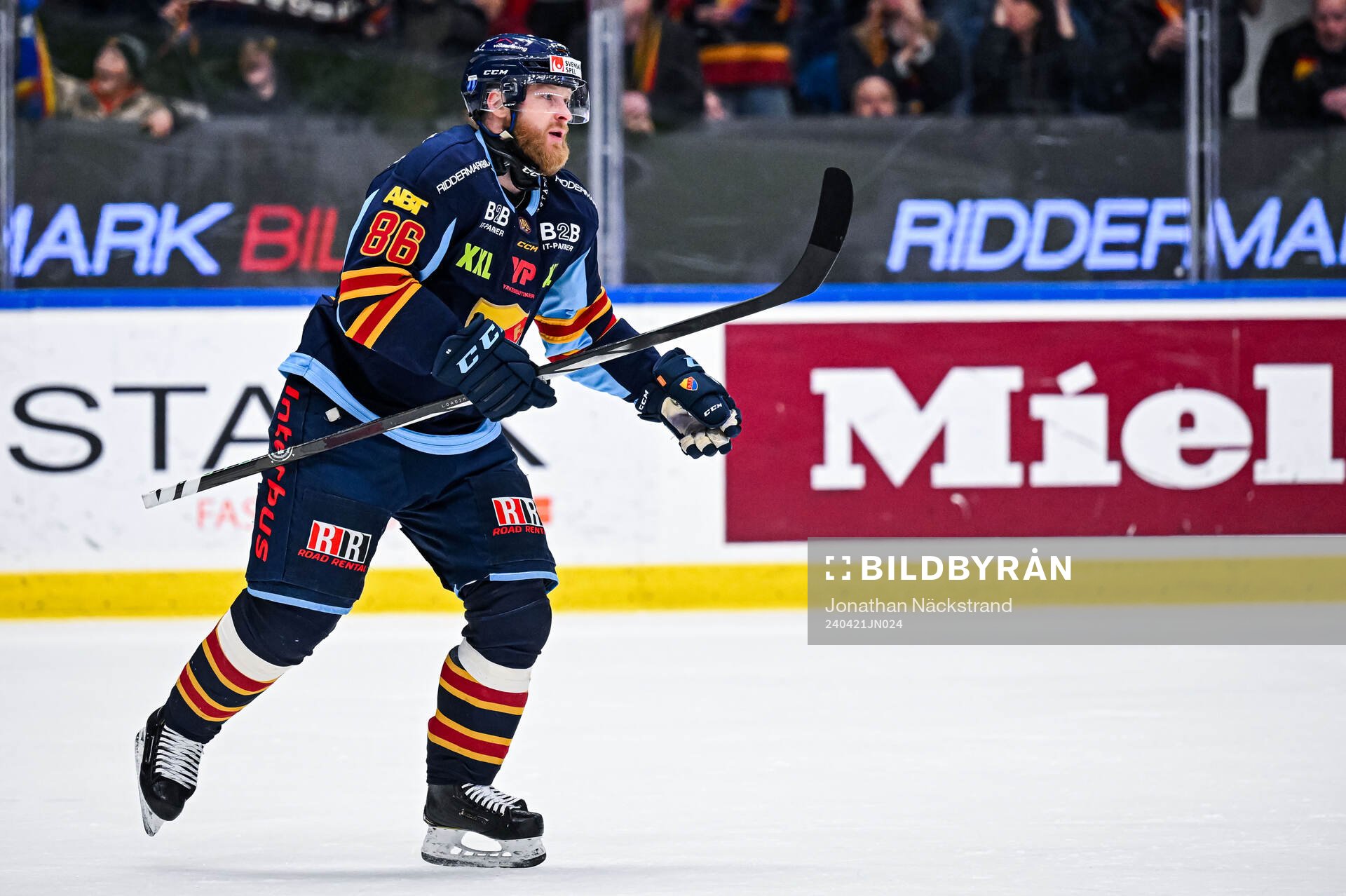 Djurgårdens Linus Klasen jublar
