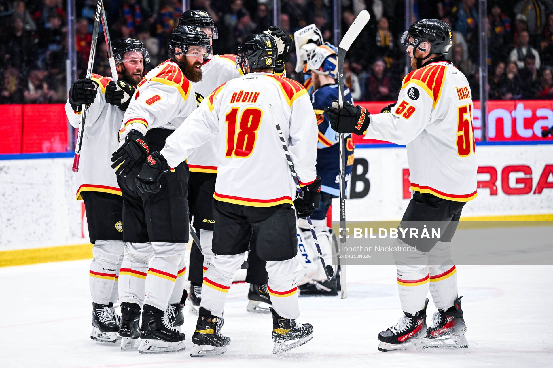 Brynäs spelare jublar