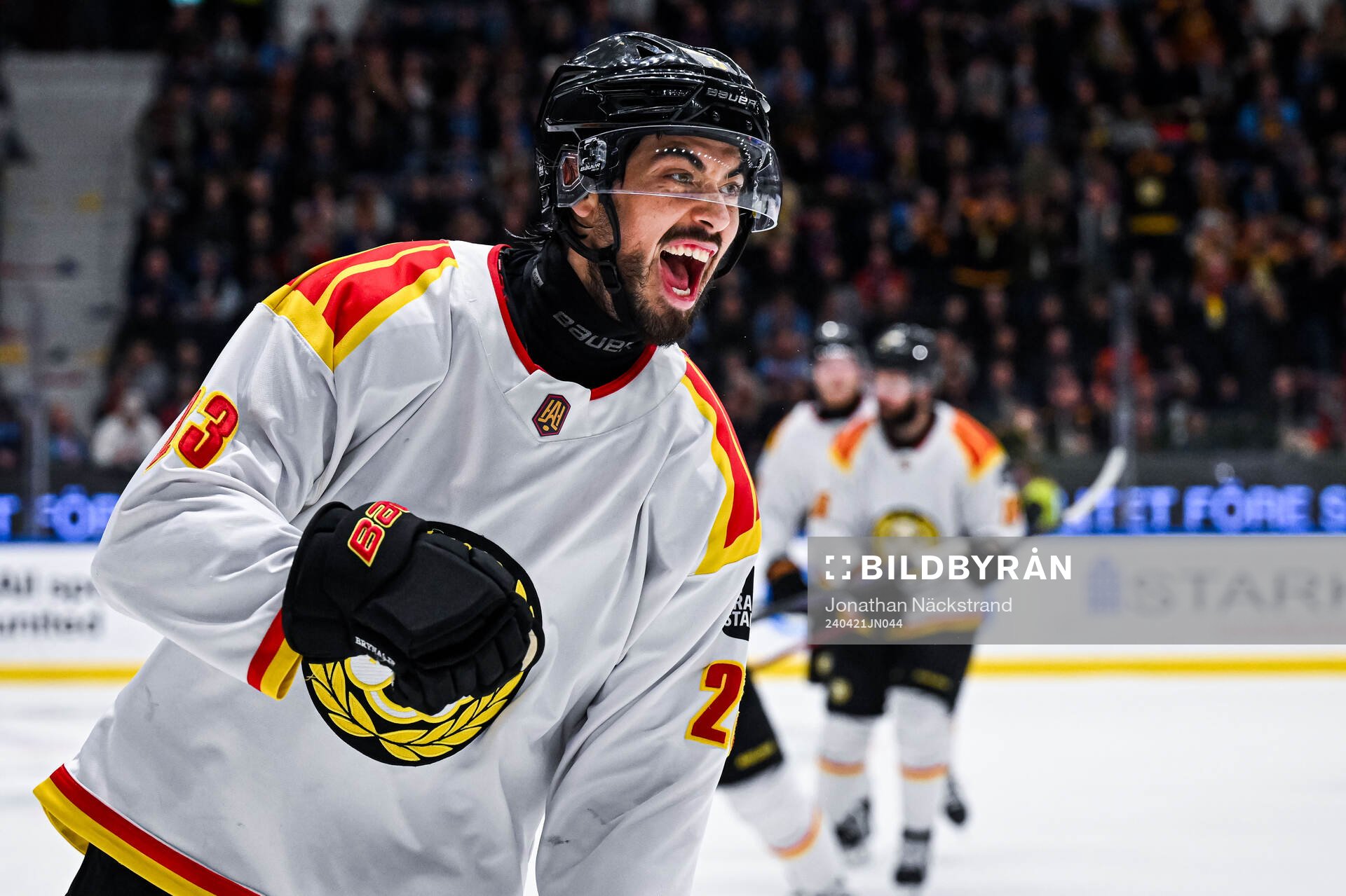 Brynäs Tyler Vesel jublar