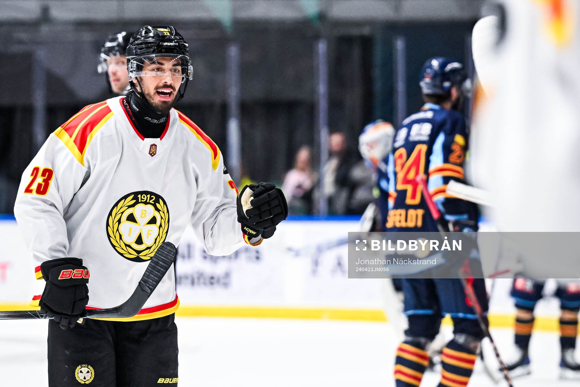 Brynäs Tyler Vesel jublar