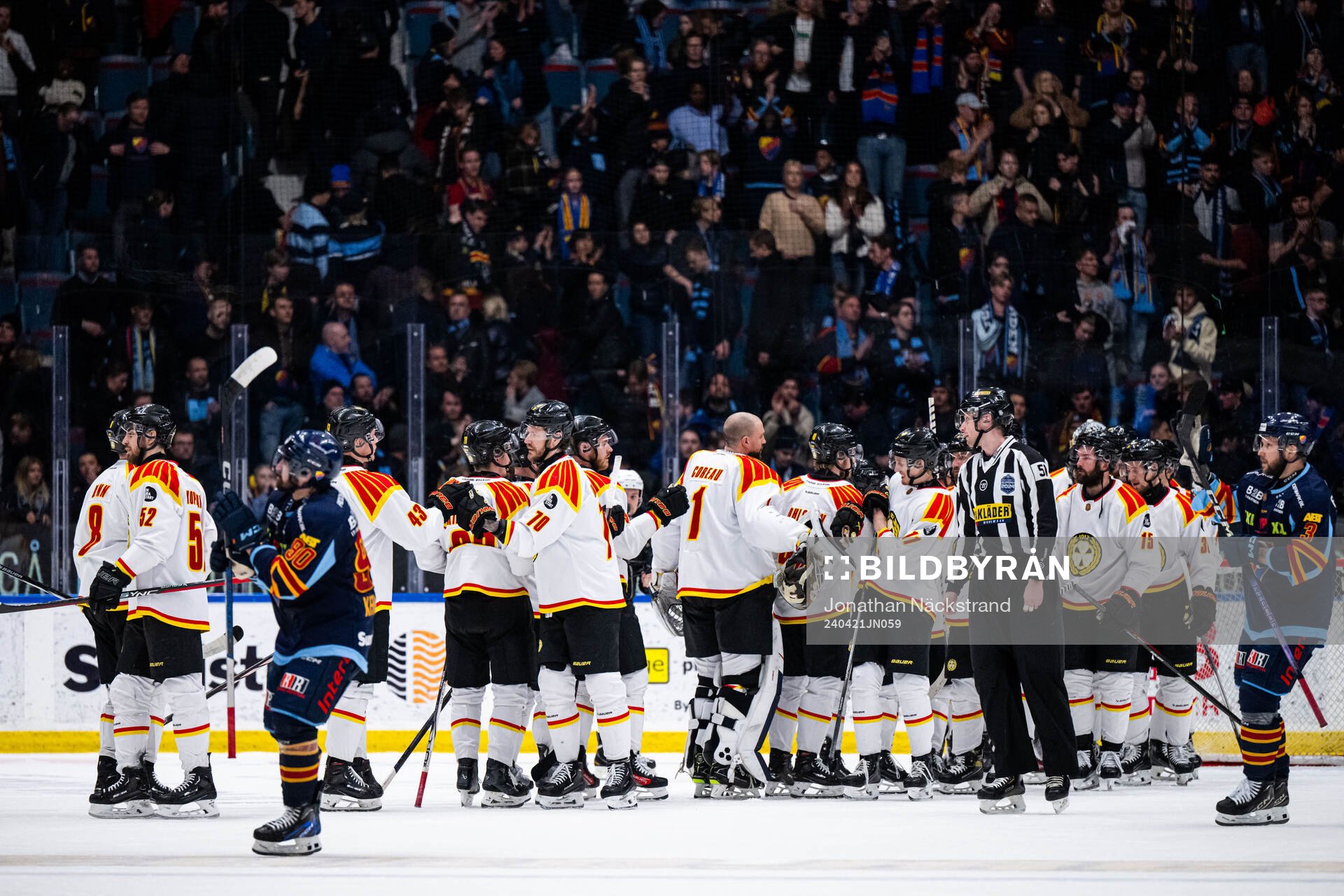 Brynäs spelare jublar