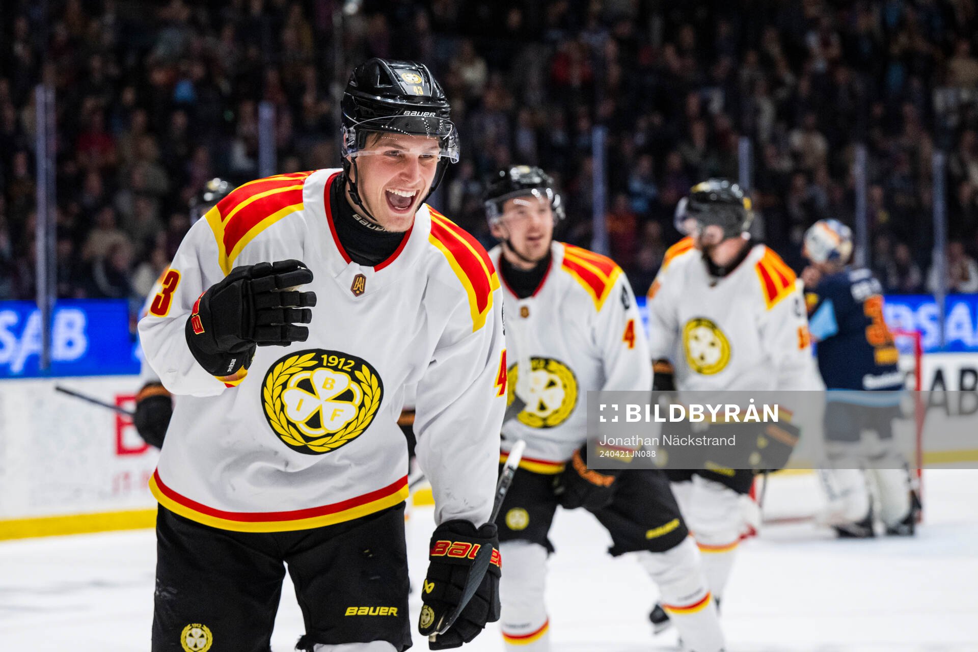 Brynäs Noel Nordh jublar