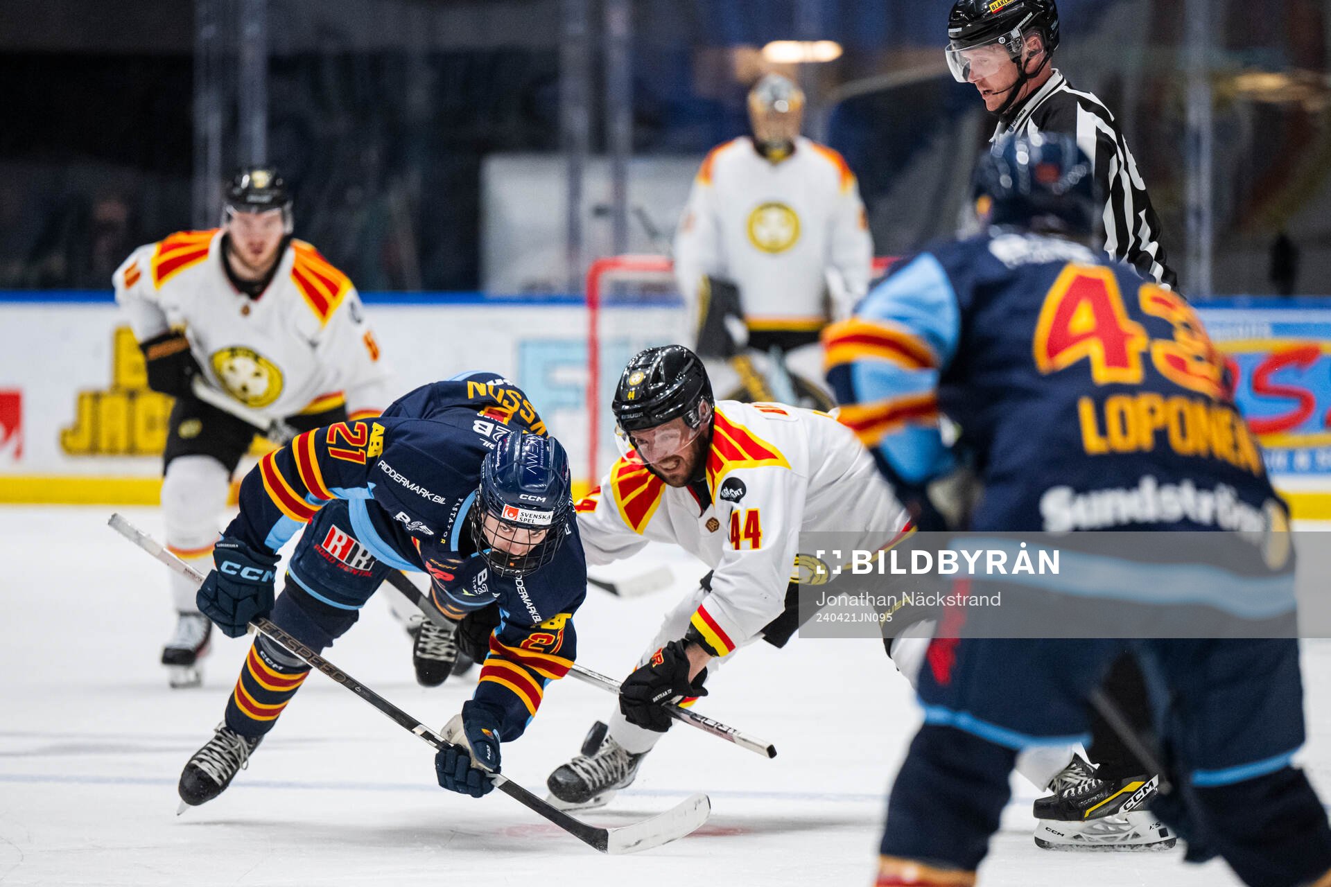 Djurgårdens Linus Eriksson och Brynäs Jacob Blomqvist