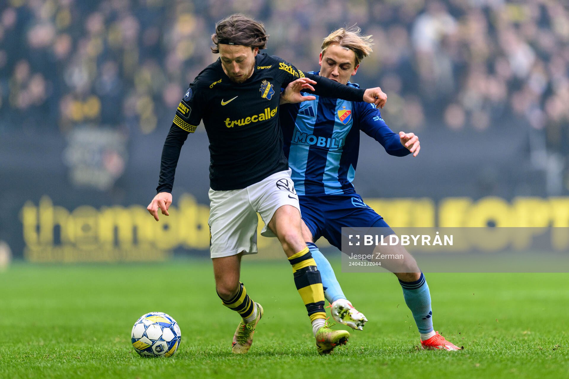 AIKs Axel Björnström och Djurgårdens Oskar Fallenius