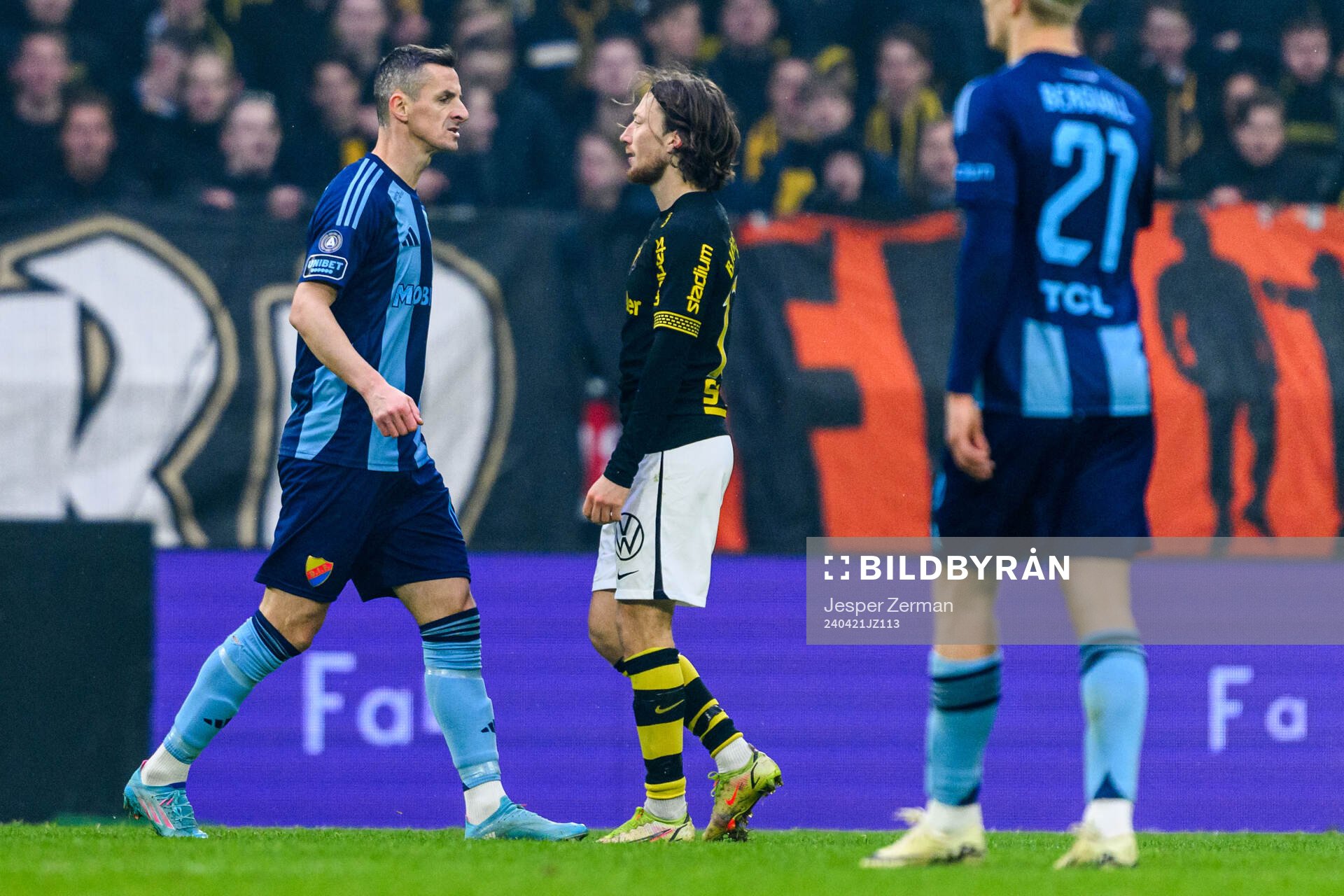 Djurgårdens Haris Radetinac och AIKs Axel Björnström