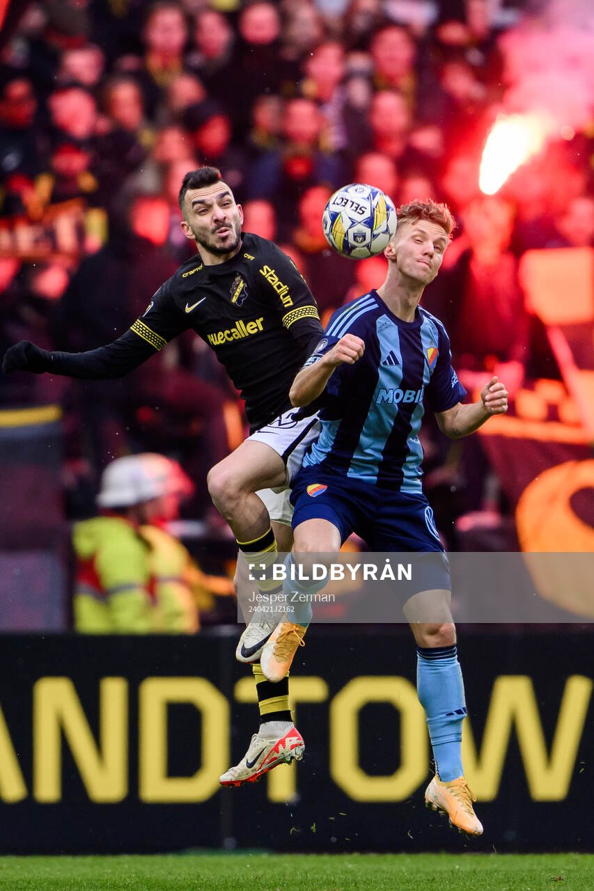 AIKs Ioannis Pittas och Djurgårdens Samuel Leach Holm