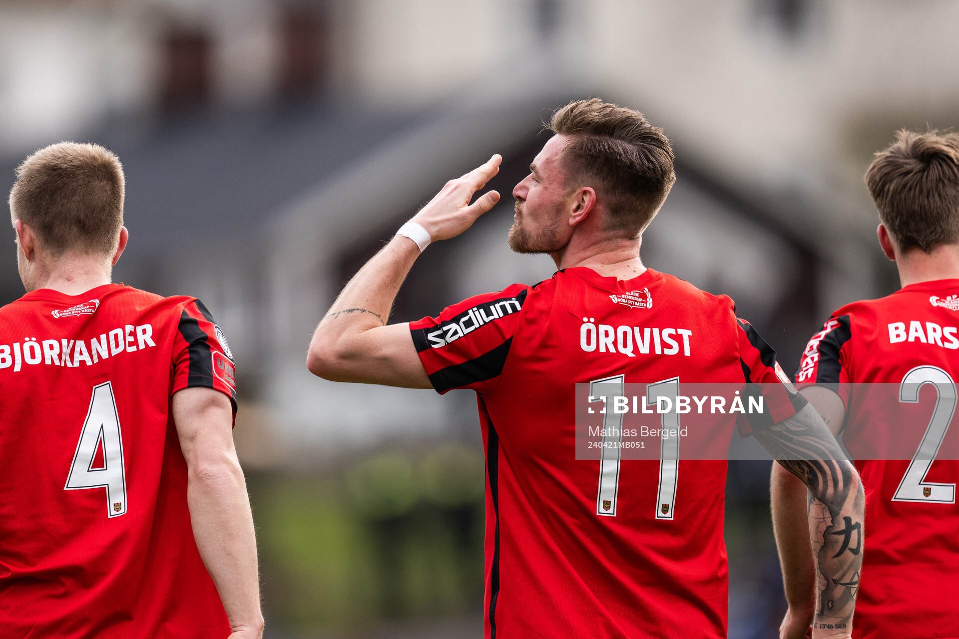 Brommapojkarnas Rasmus Örqvist jublar