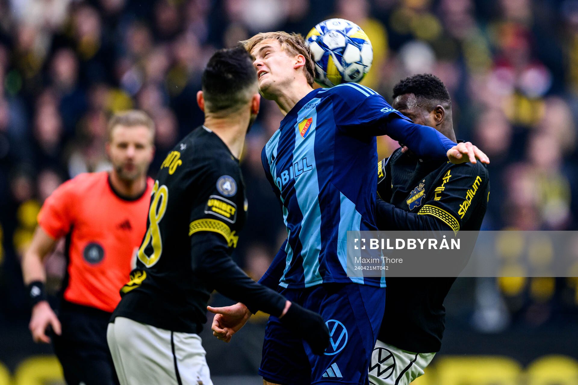 Djurgårdens Oskar Fallenius och AIKs Ismaila Coulibaly