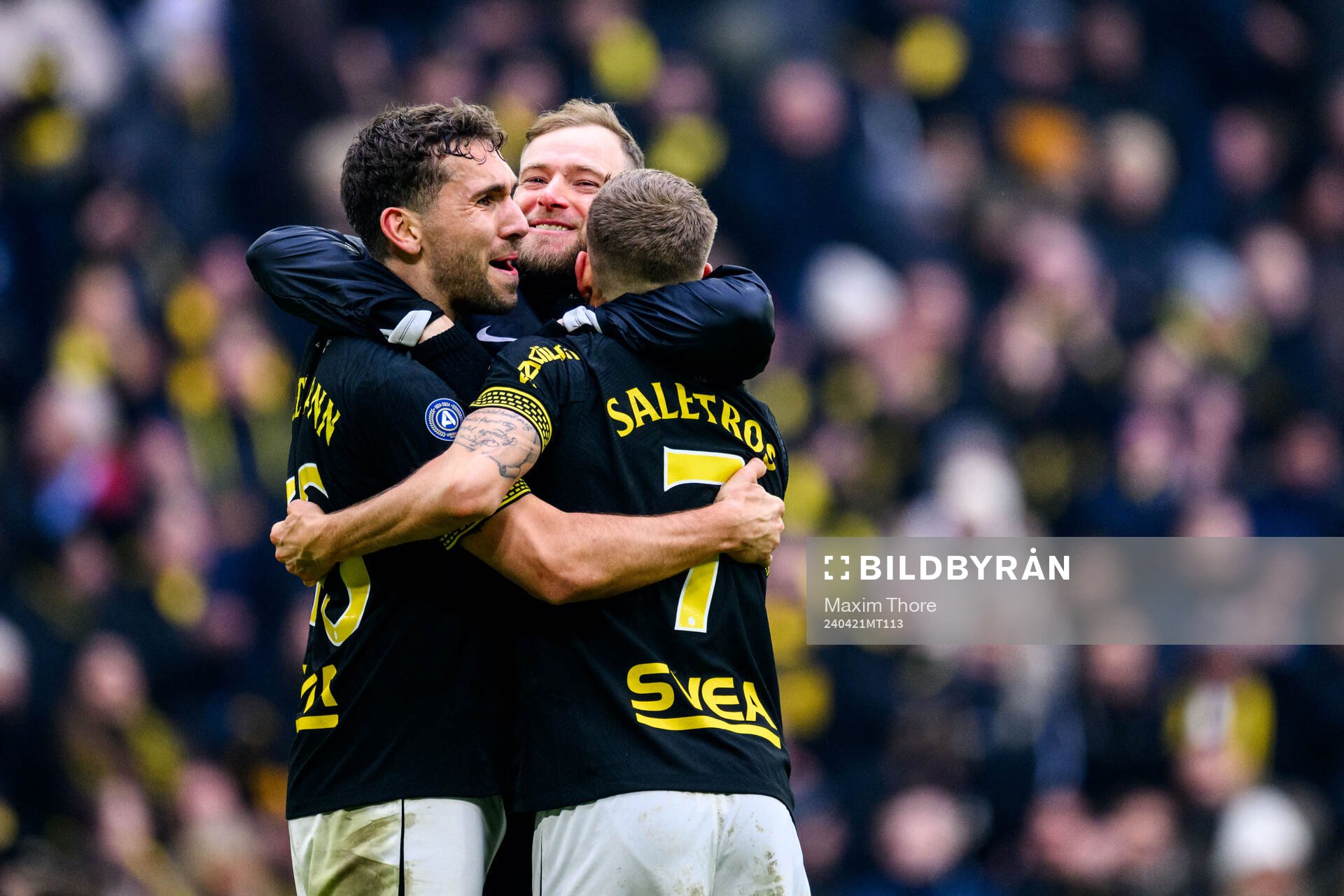 AIKs Benjamin Tiedemann Hansen, John Guidetti  och Anton