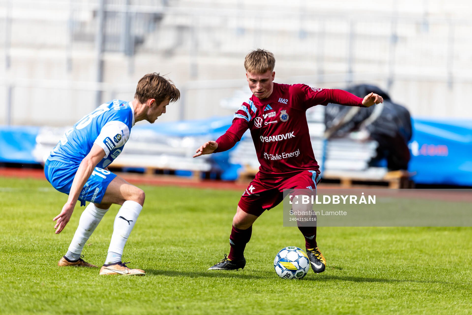 IK Oddevolds Gustav Forssell och Gefles Constantino