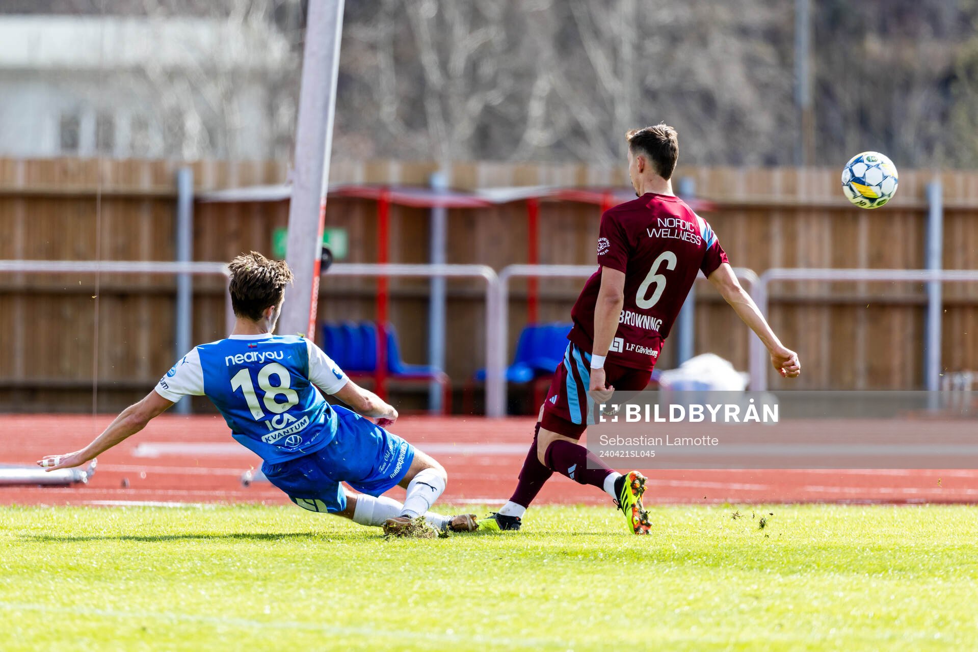 IK Oddevolds Gustav Forssell och Gefles Lukas Browning