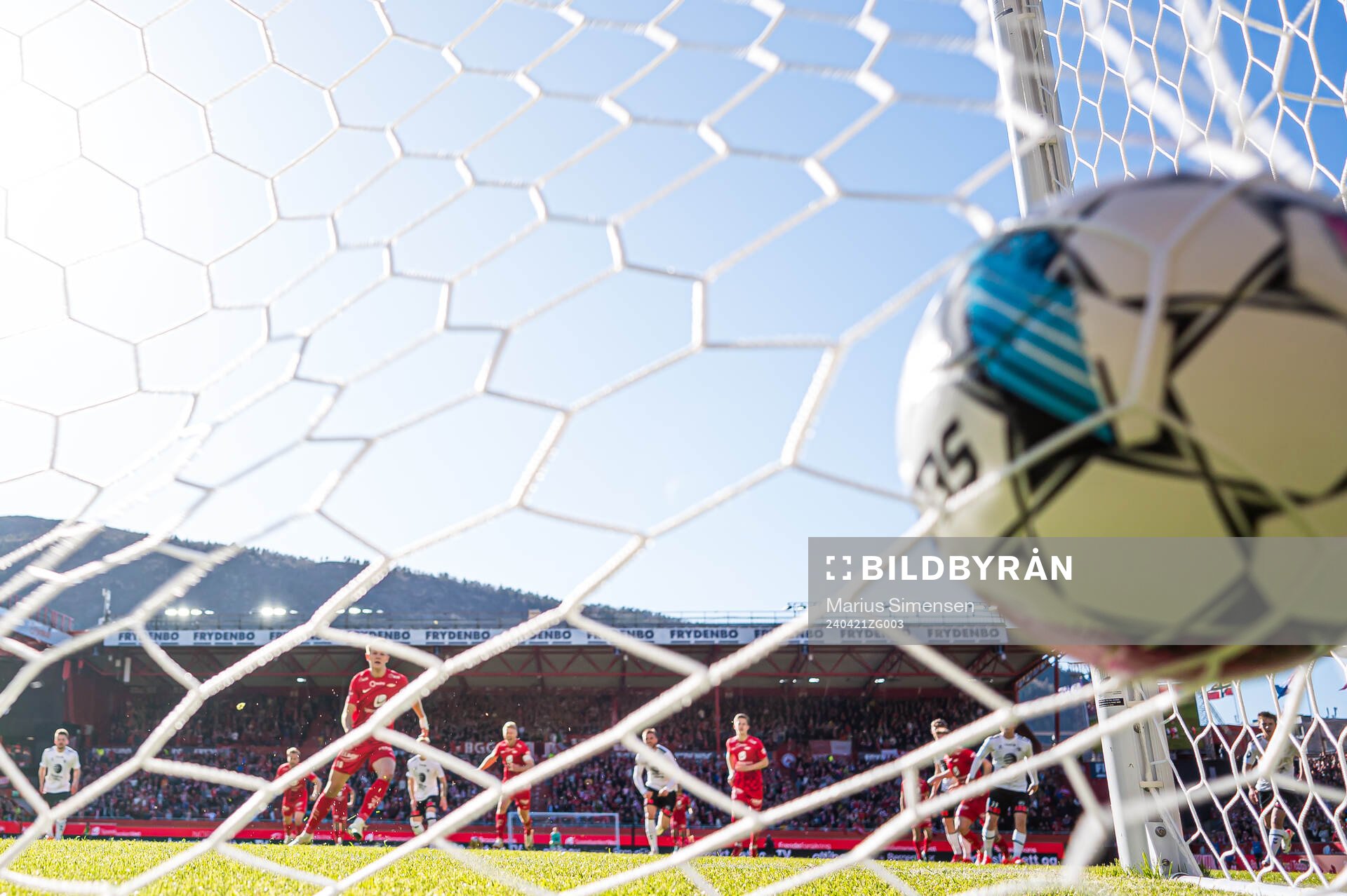Emil Kornvig of Brann scores the 1-0 goal