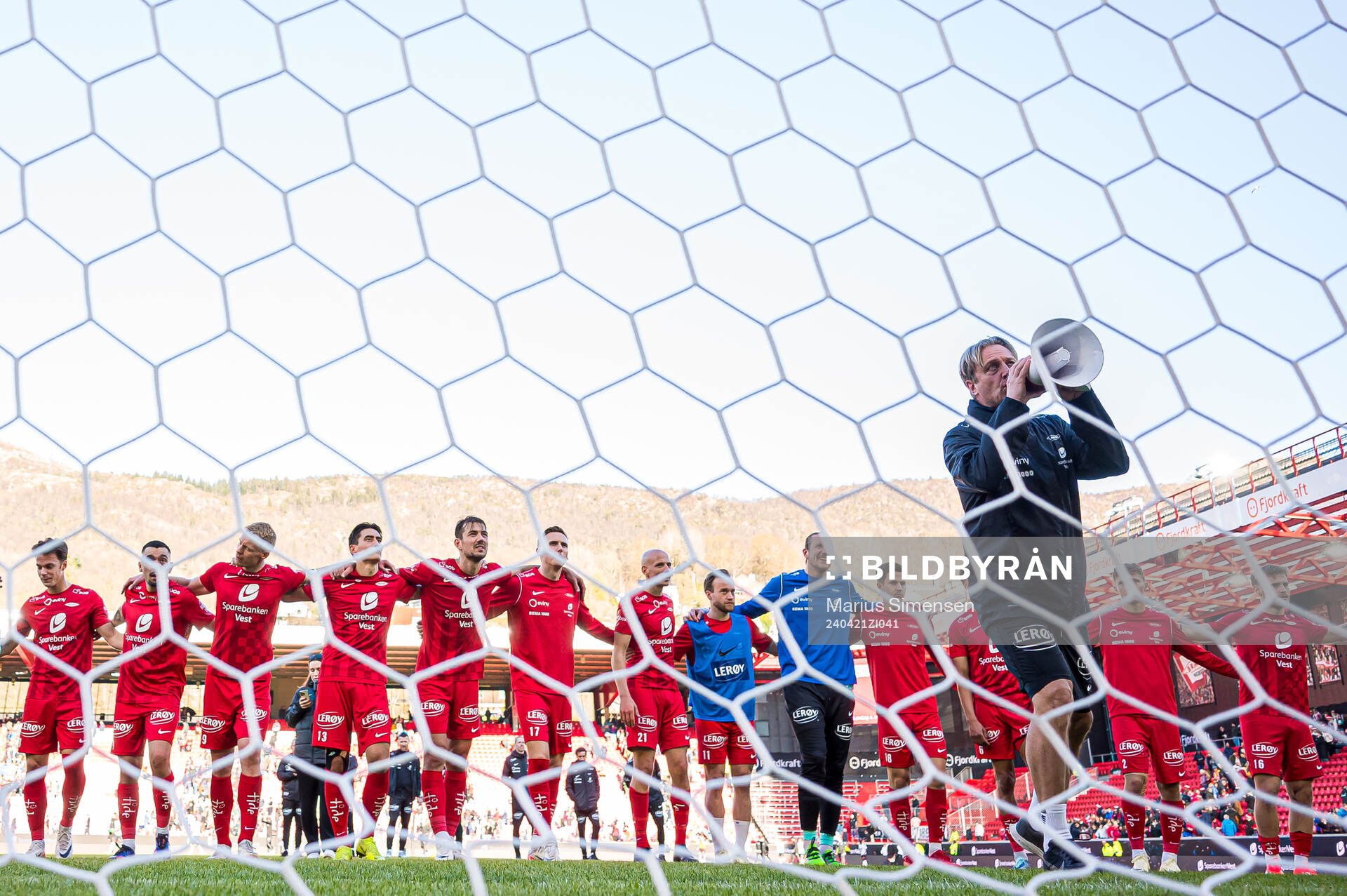 Players of Brann celebrates