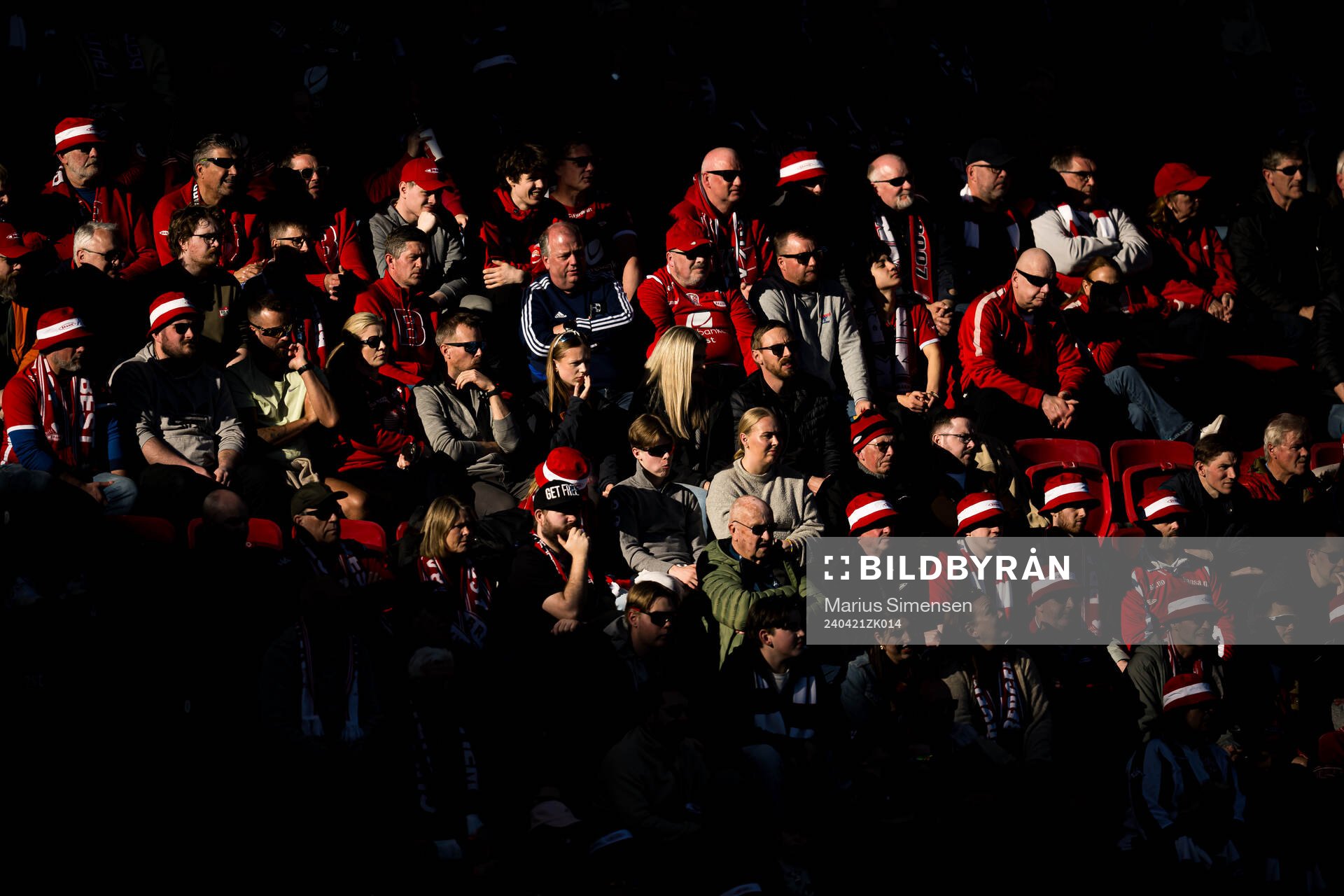Spectators in the stands