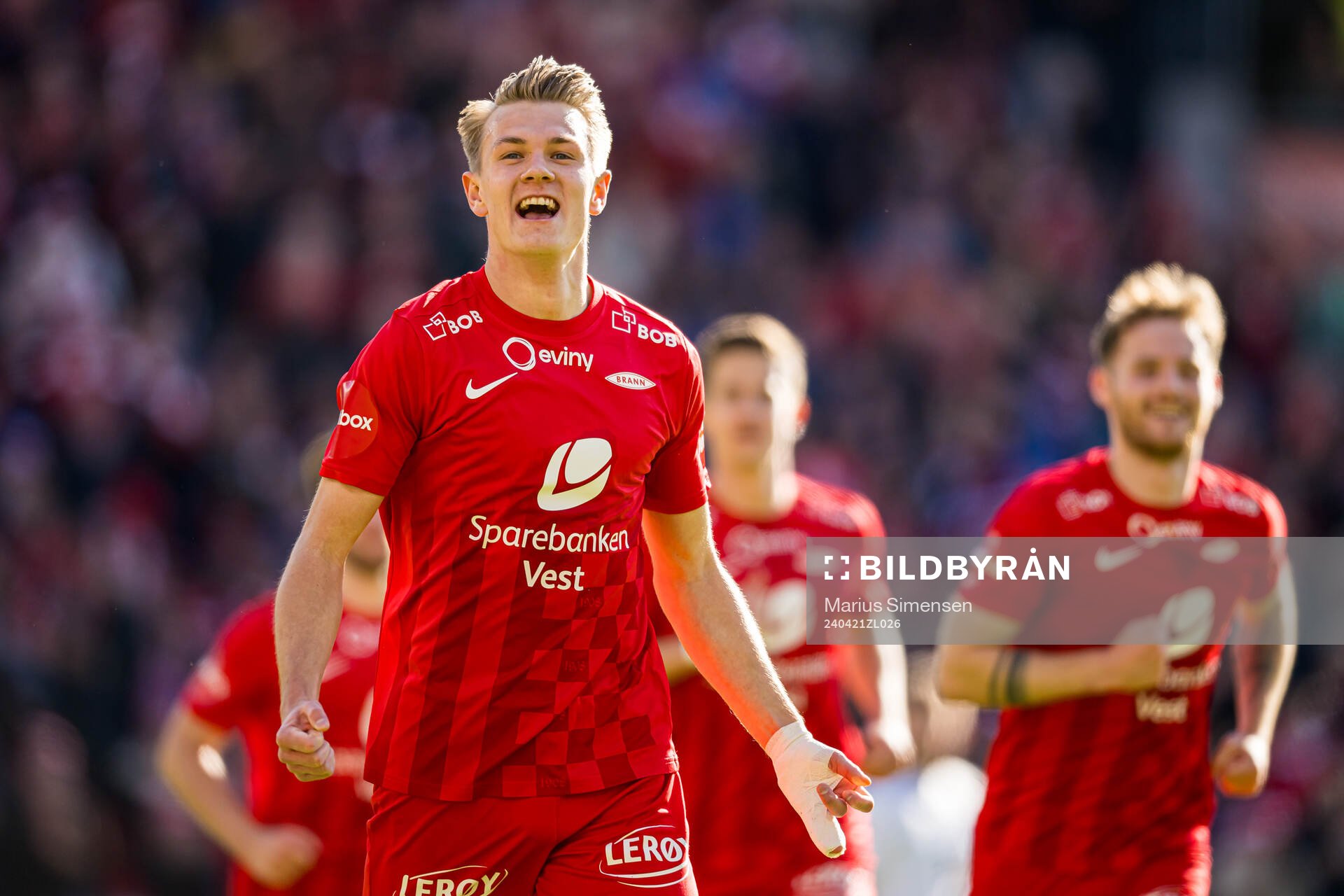 Emil Kornvig of Brann celebrates