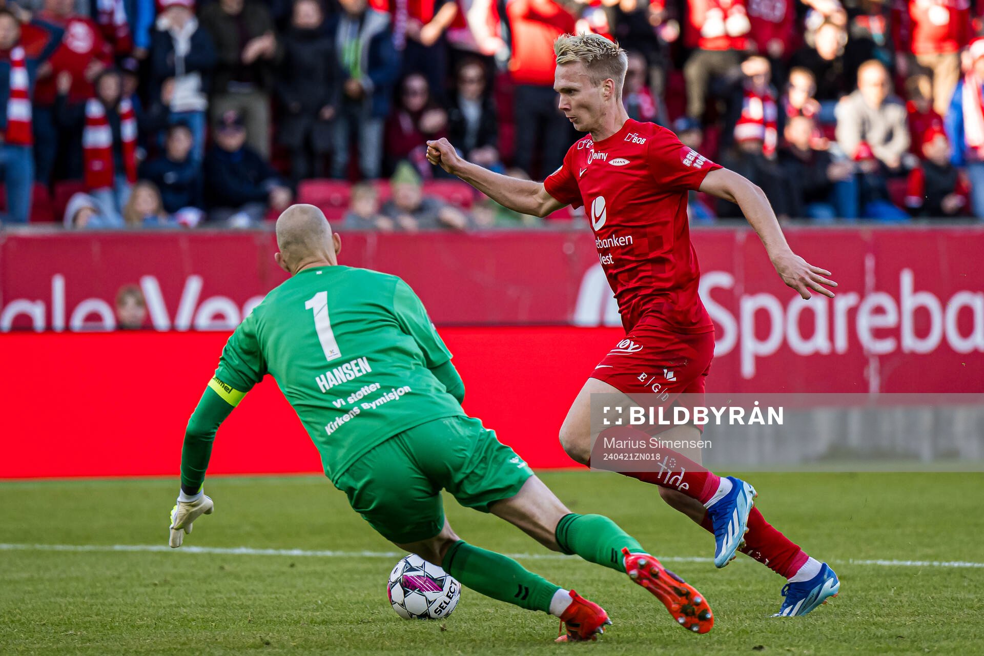 Andre Hansen of Odd and Magnus Warming of Brann