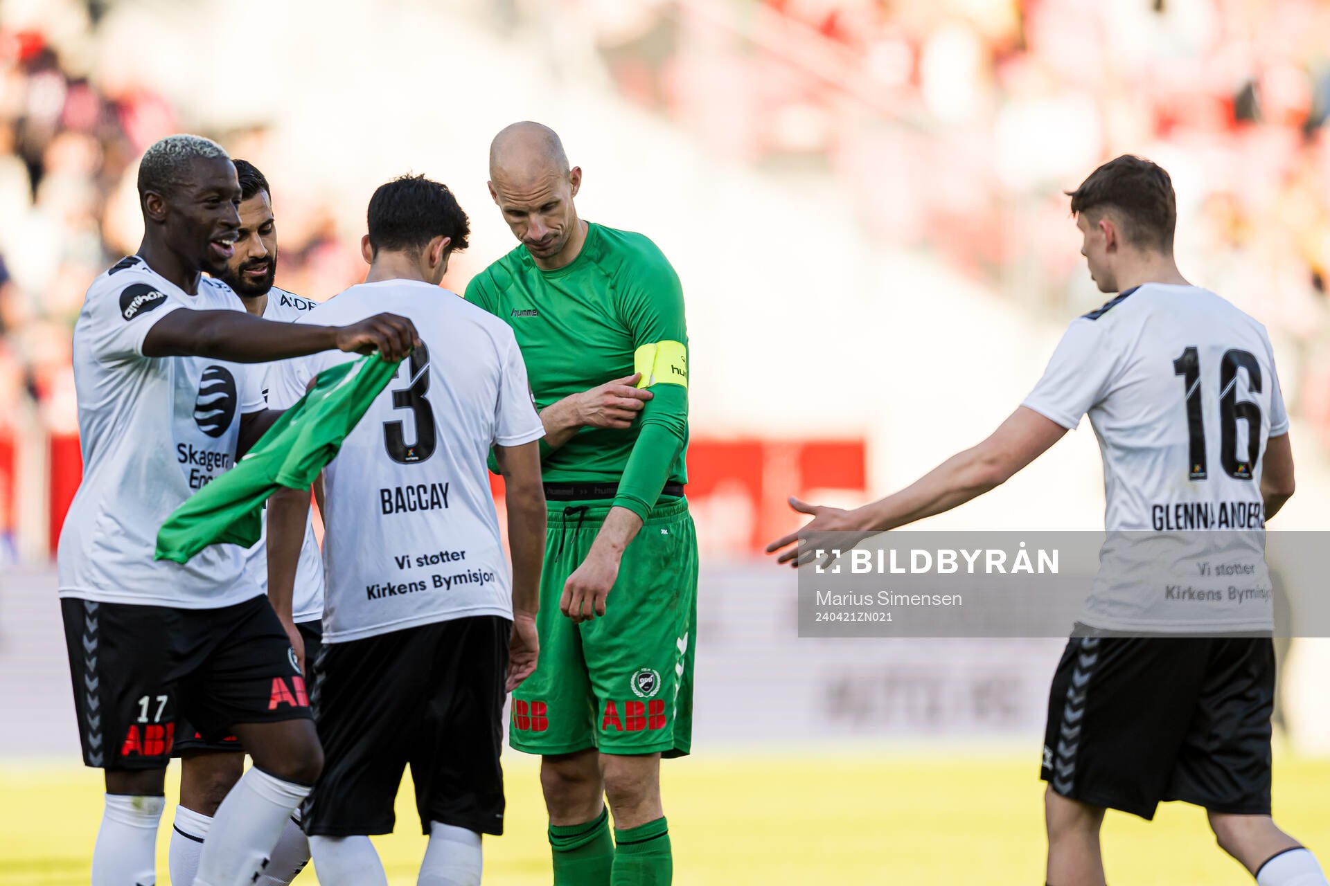 Andre Hansen of Odd with an injury