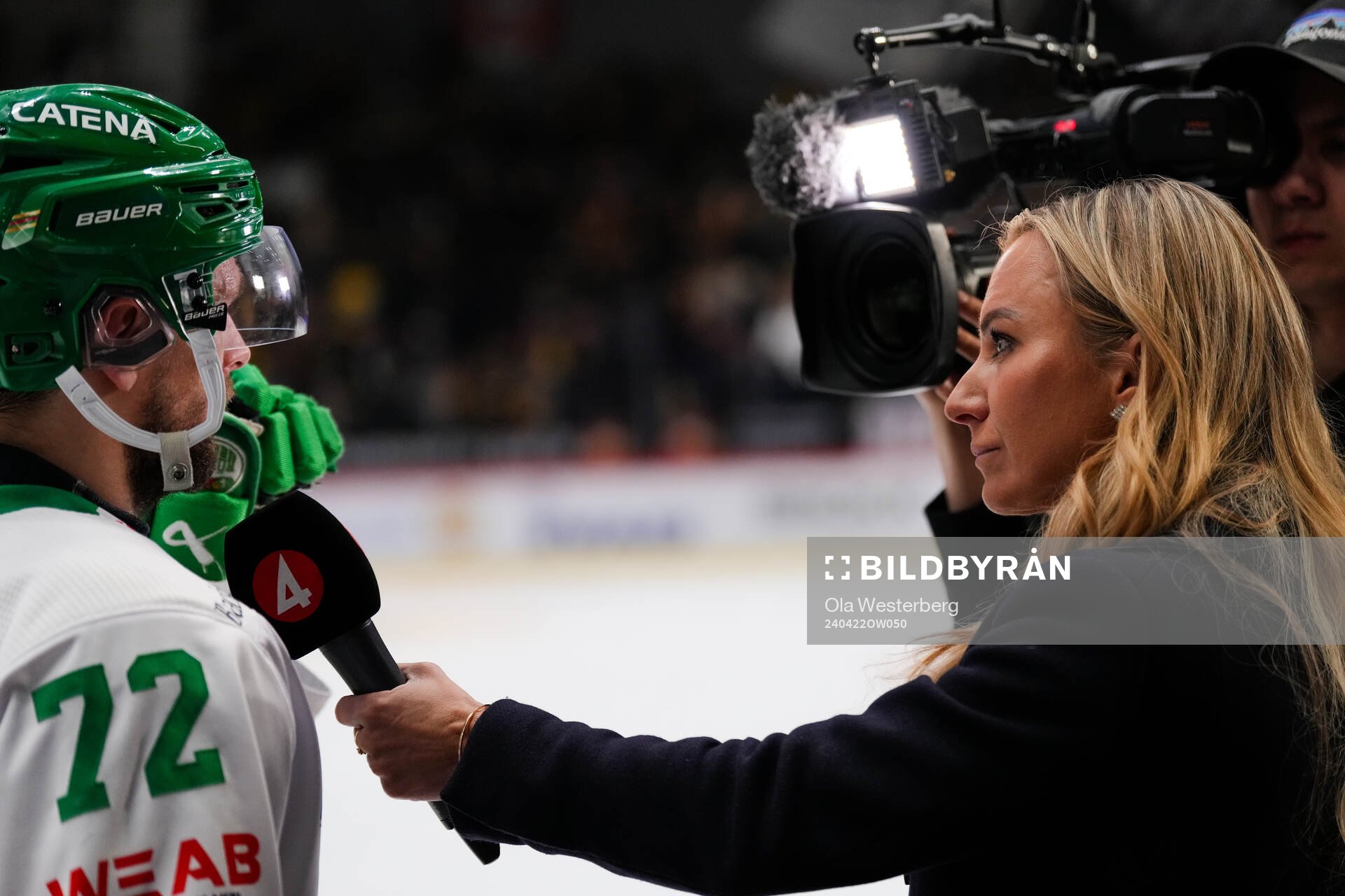 Rögles Daniel Zaar  och Tv4’s Frida Nordstrand