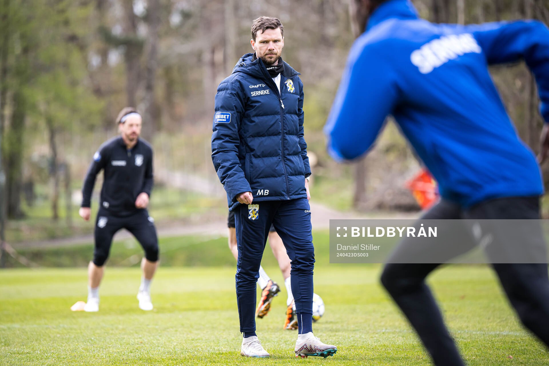 Under en träning med IFK Göteborg den 23 april 2024 i Göteborg. 