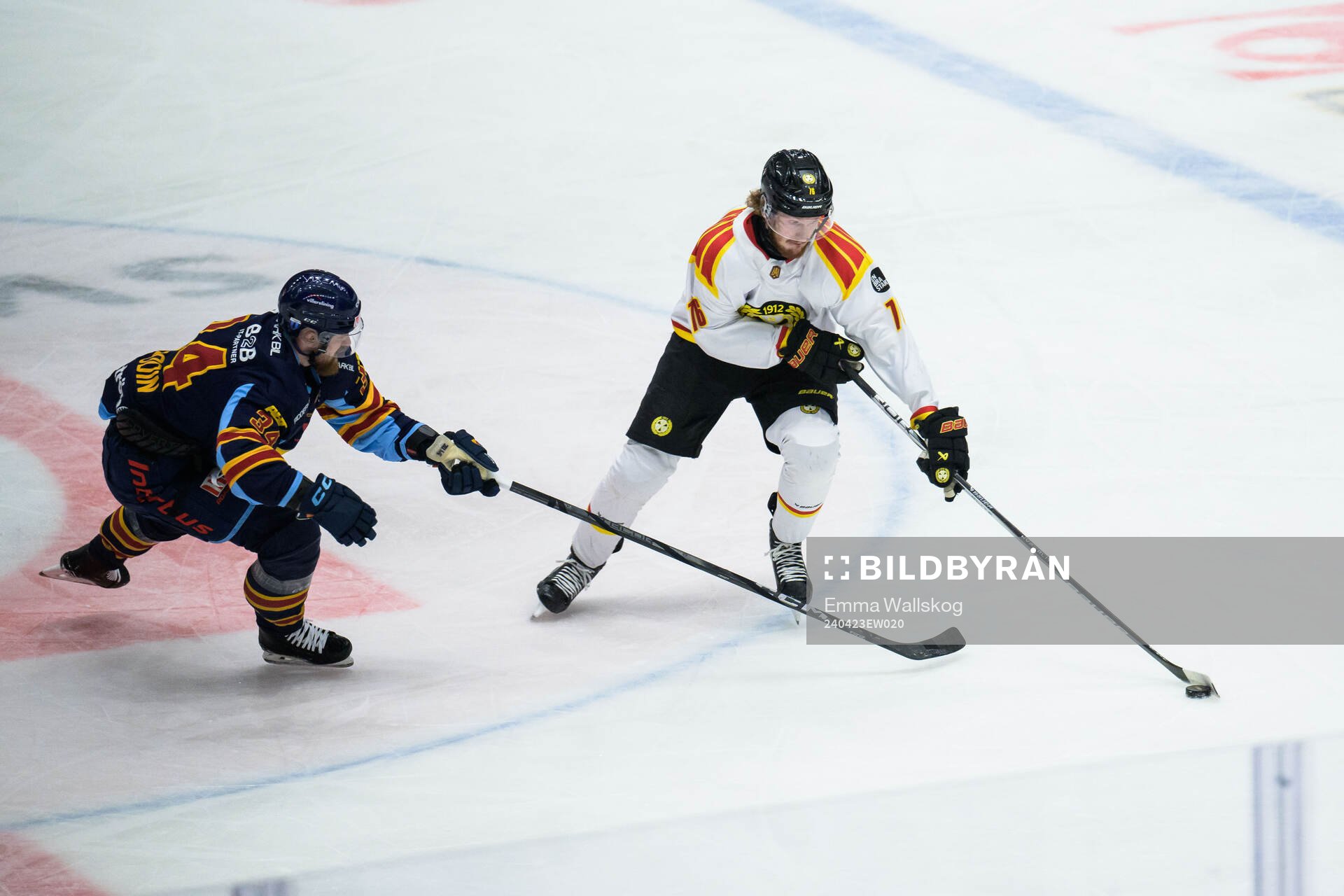 Djurgårdens Daniel Brodin och Brynäs Oskar Kvist