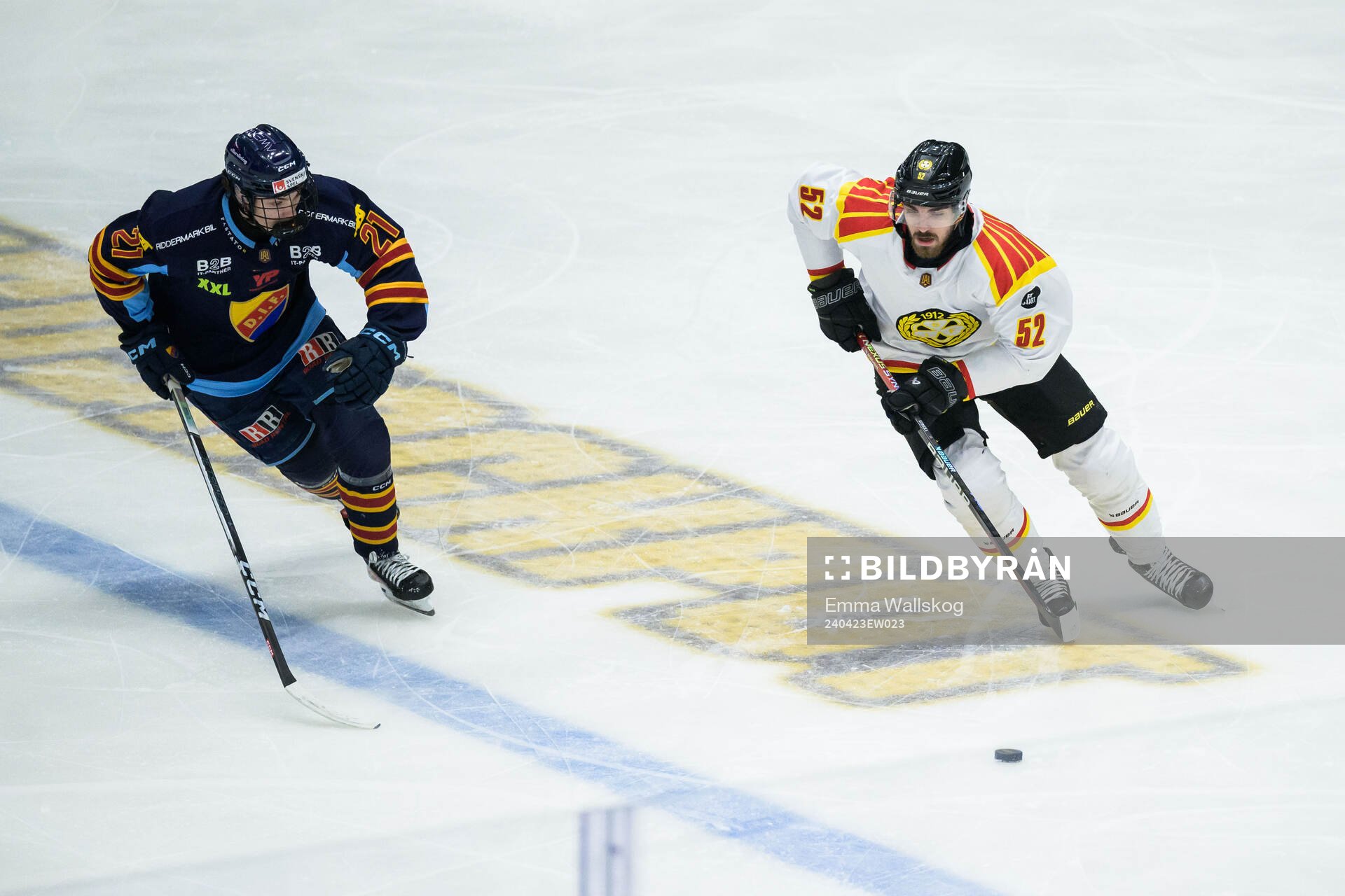 Djurgårdens Linus Eriksson och Brynäs Jack Kopacka