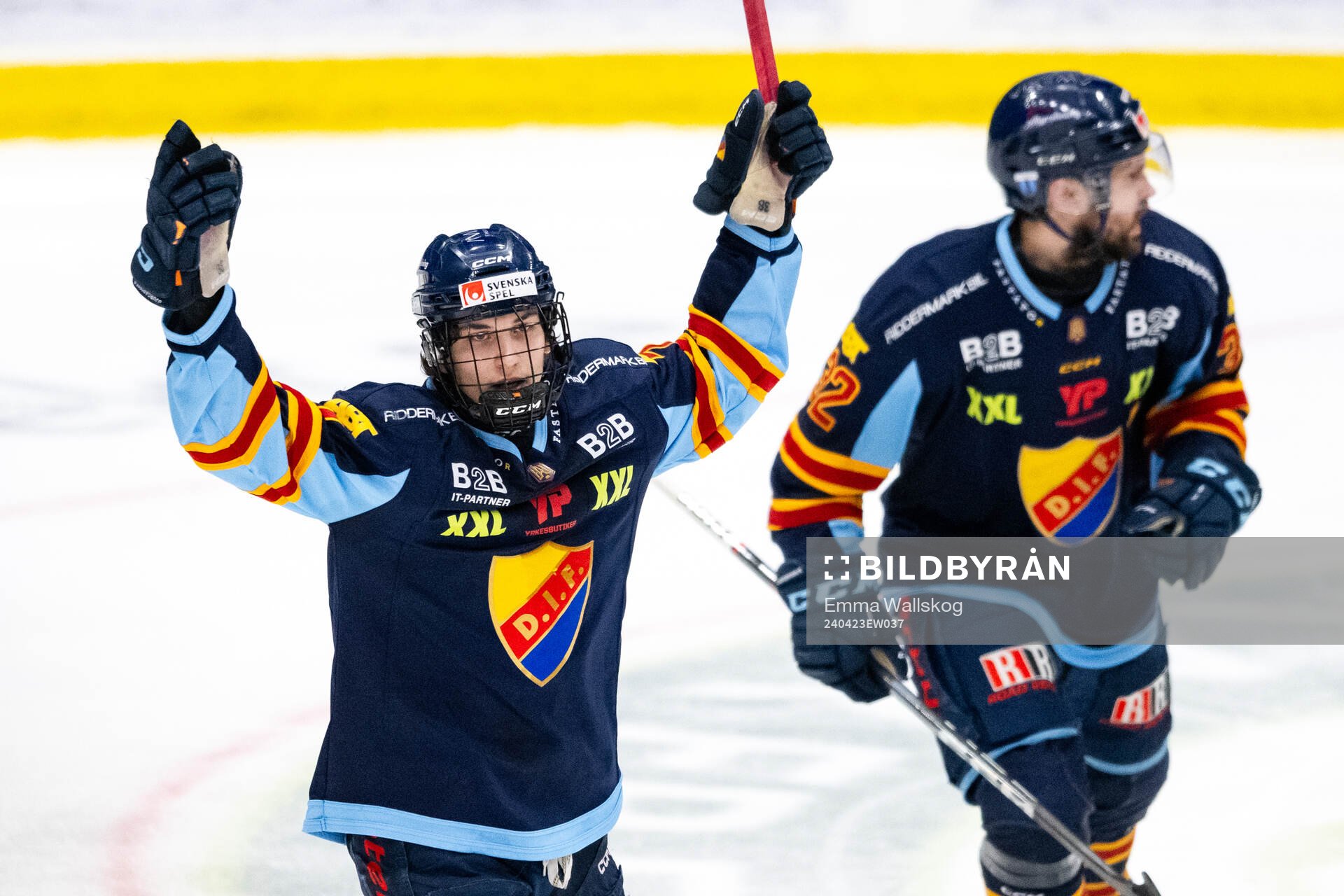 Djurgårdens Victor Eklund jublar