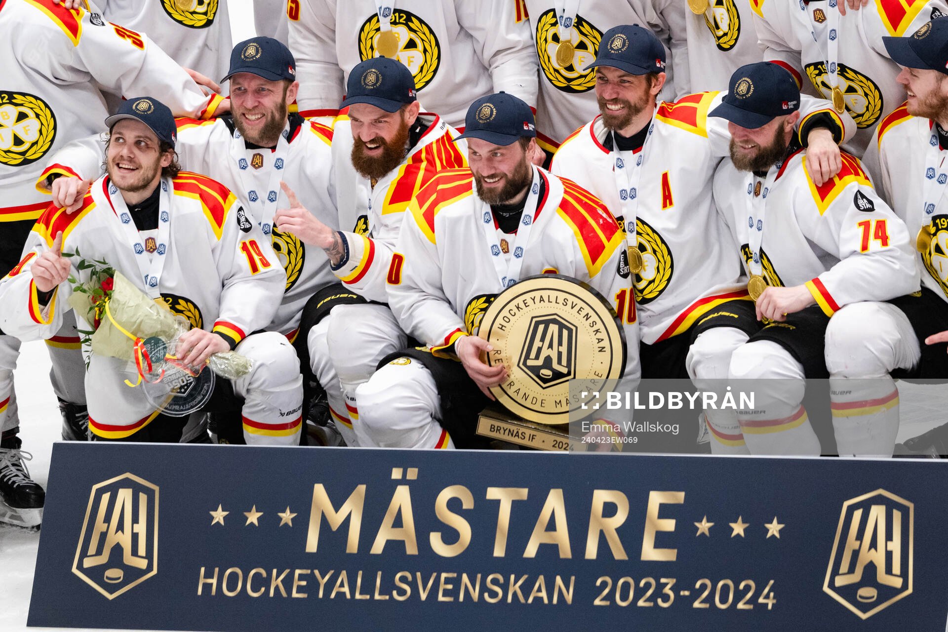 Brynäs spelare jublar