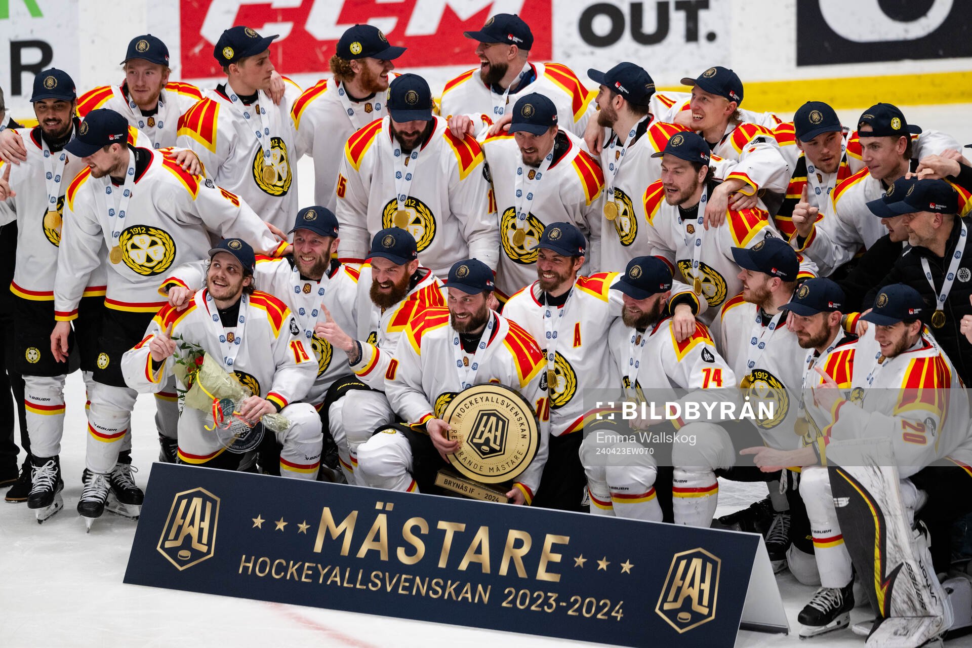 Brynäs spelare jublar