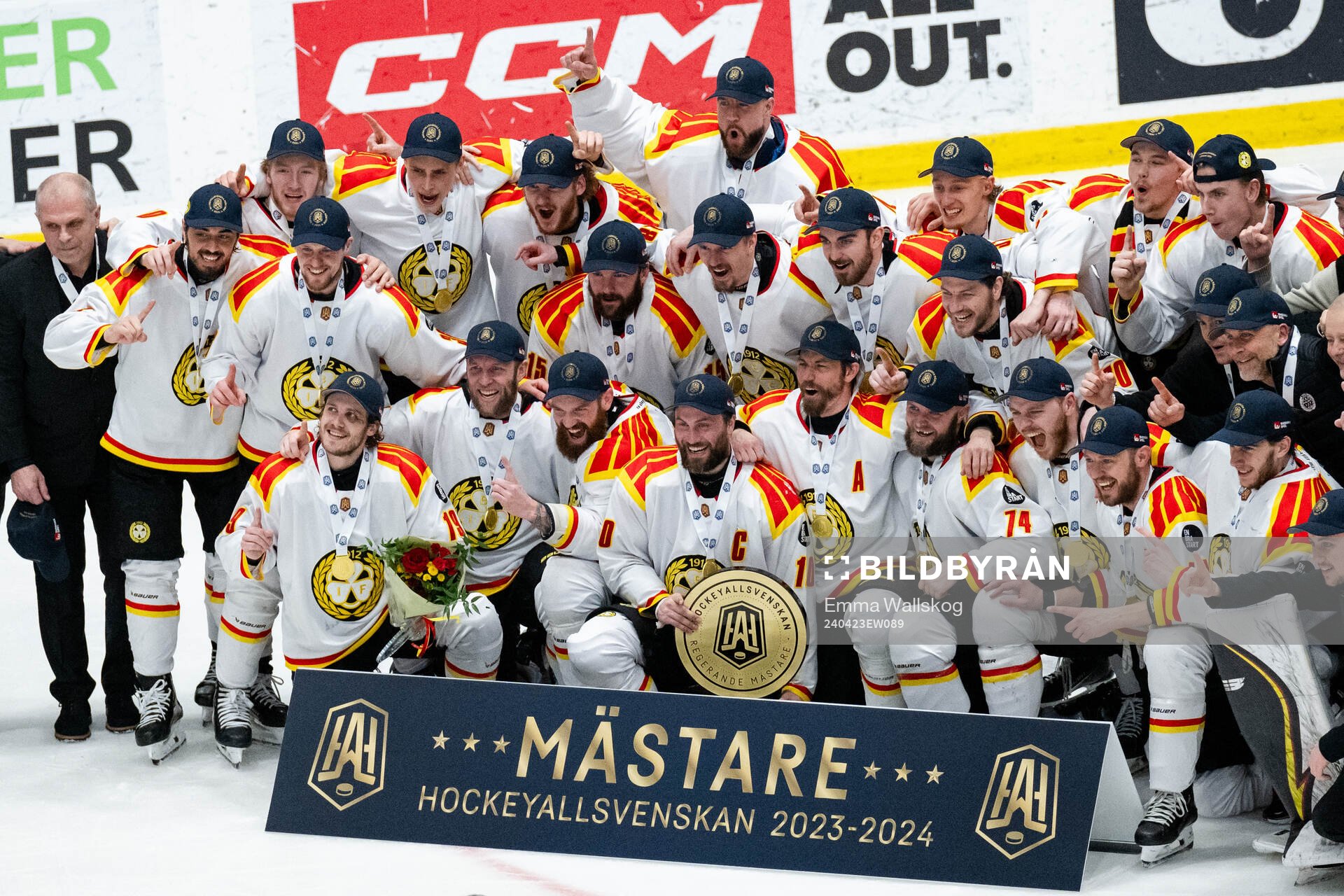 Brynäs spelare jublar