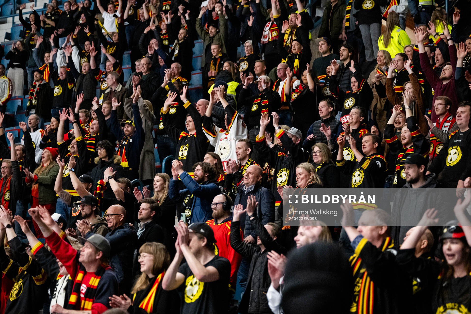 Brynäs supportrar jublar