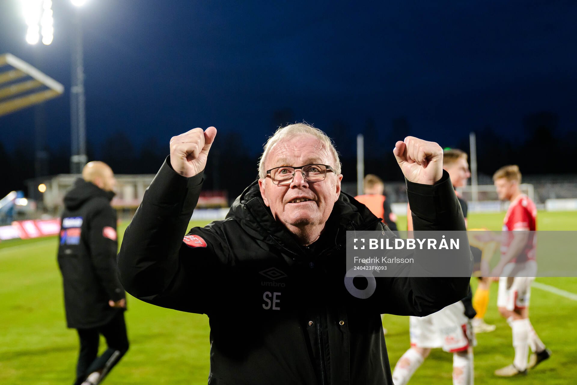 Degerfors Lagledare Stig Ekman jublar