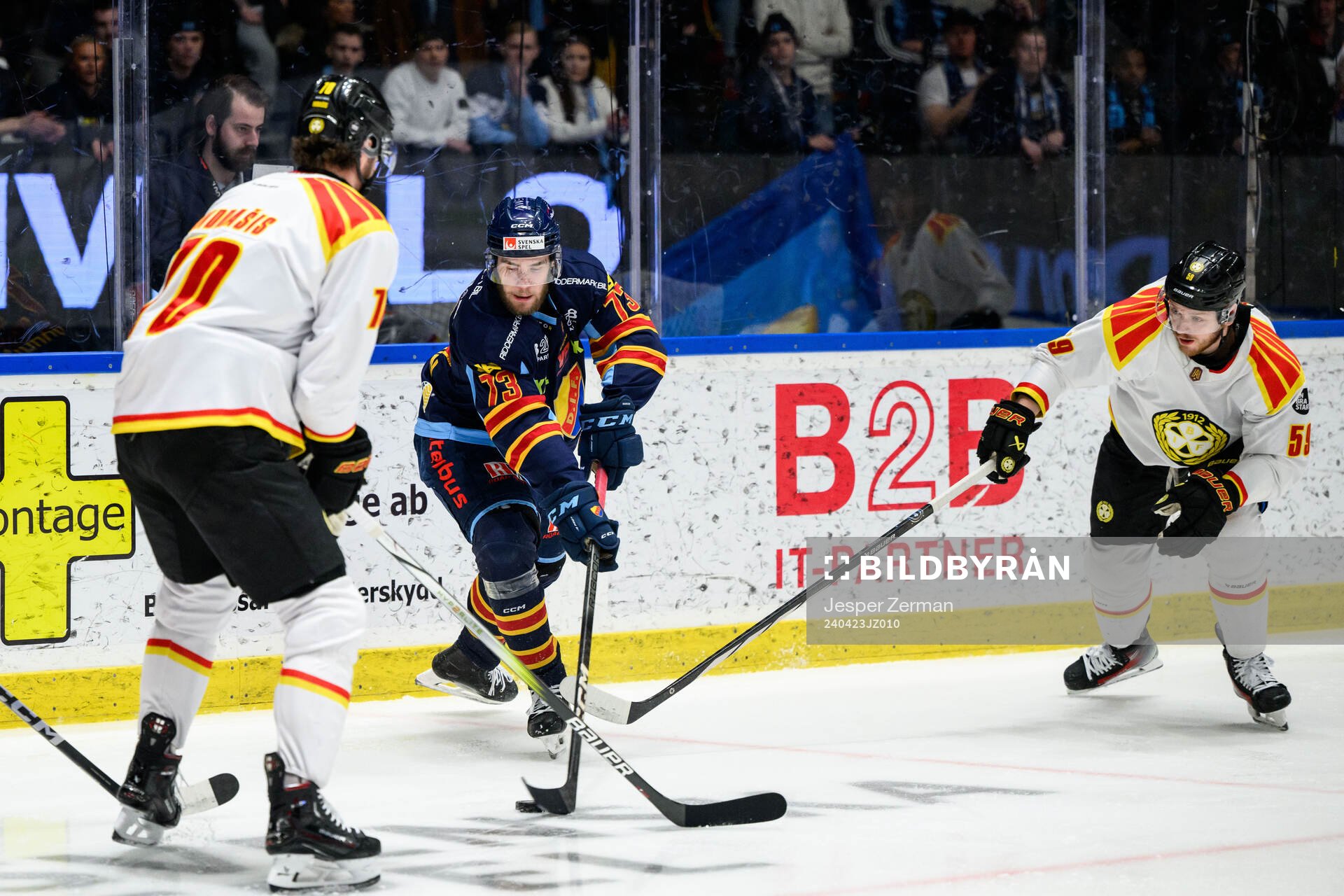 Djurgårdens Anton Gradin och Brynäs Karlis Cukste