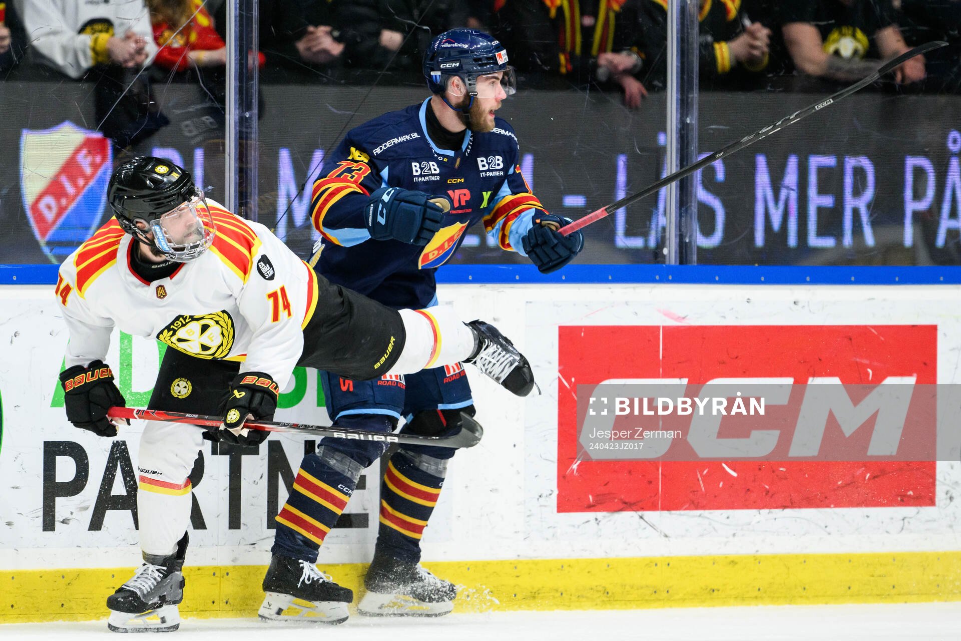 Brynäs Chad Billins och Djurgårdens Anton Gradin