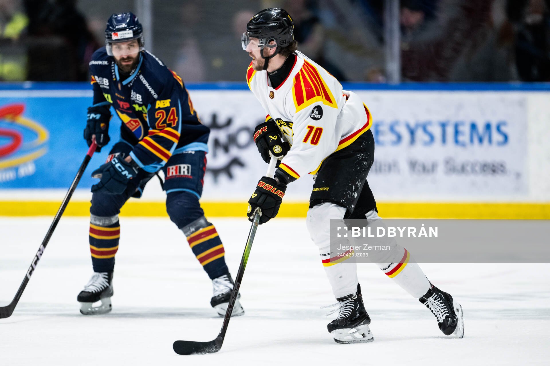 Djurgårdens Ludvig Rensfeldt och Brynäs Miks Indrasis