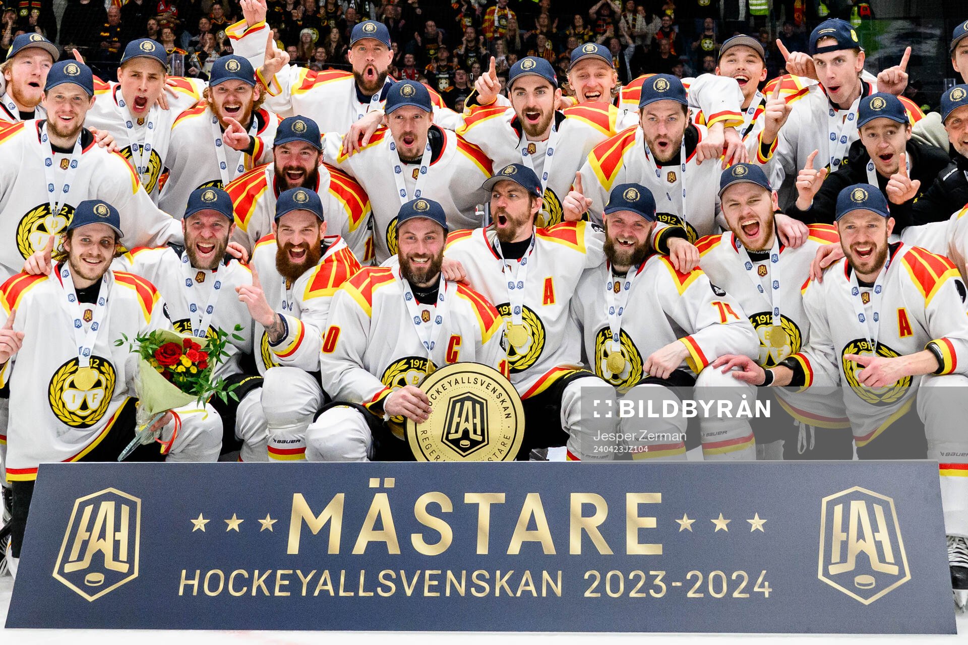 Brynäs spelare jublar