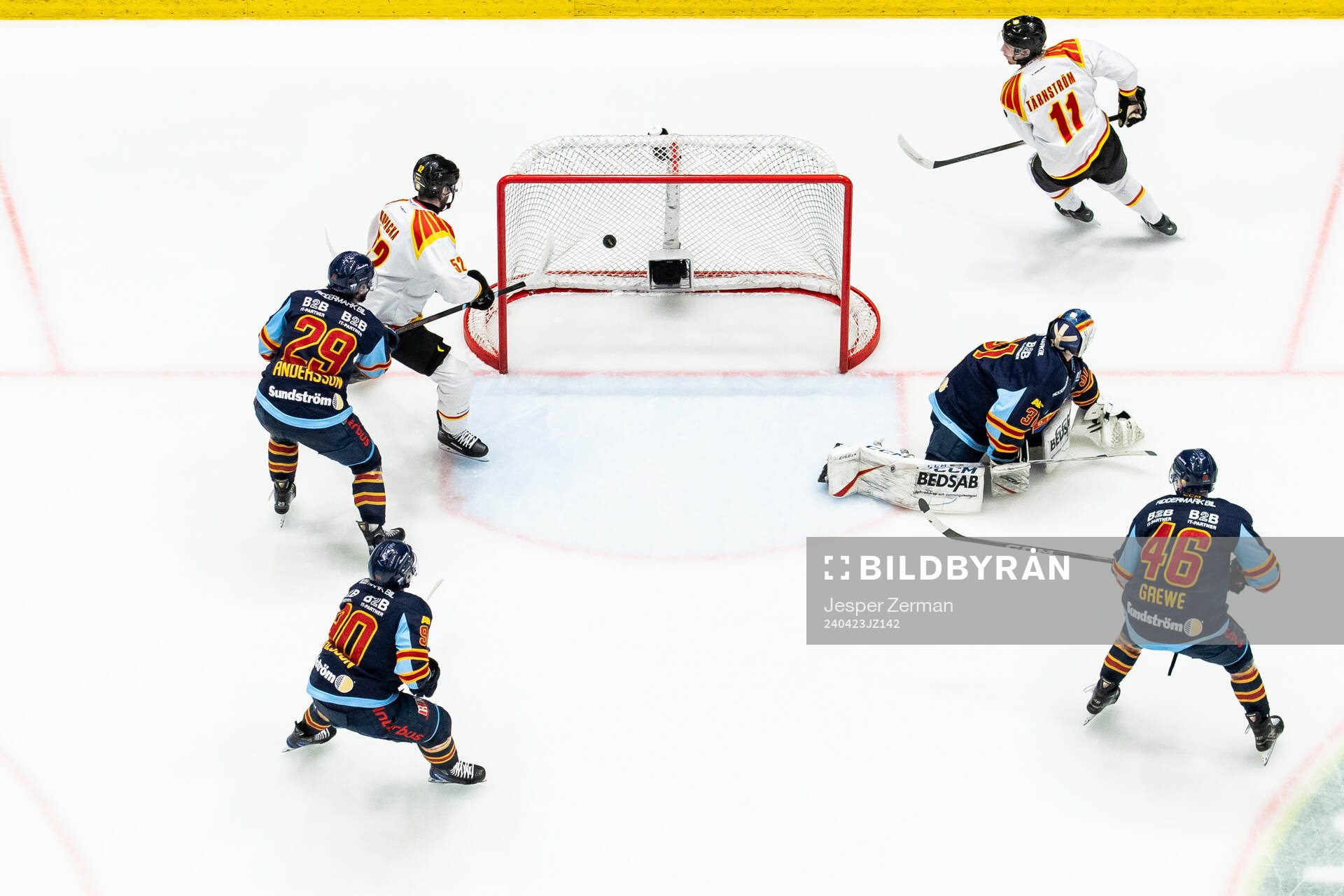 Brynäs Oliver Tärnström gör 0-3 på Djurgårdens