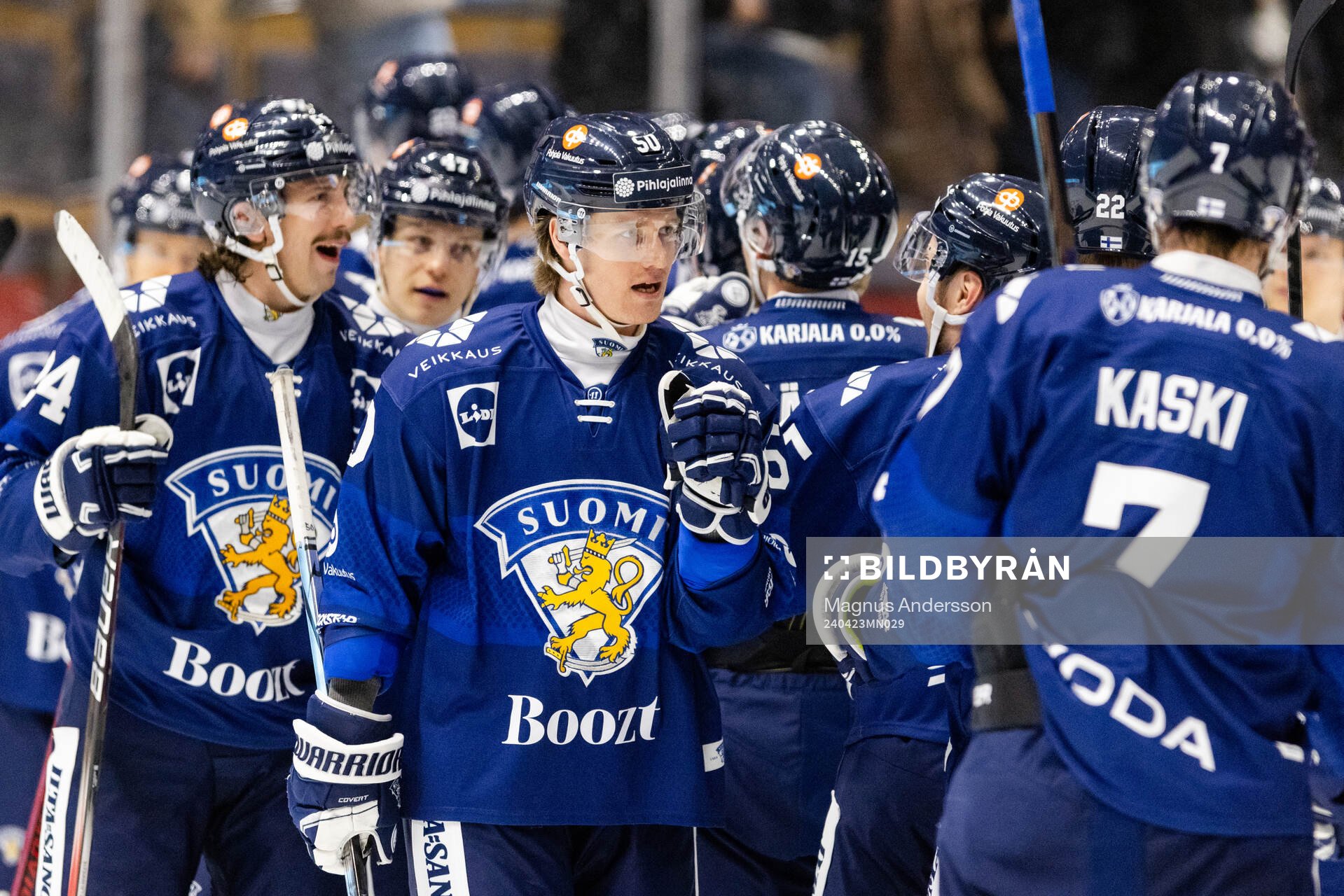Juuso Riikola of Finland celebrates
