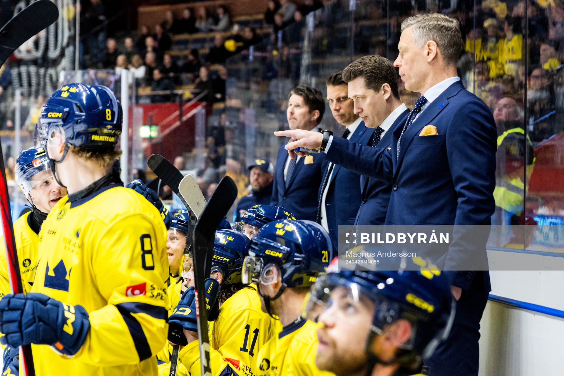 Coach Sam Hallam of Sweden