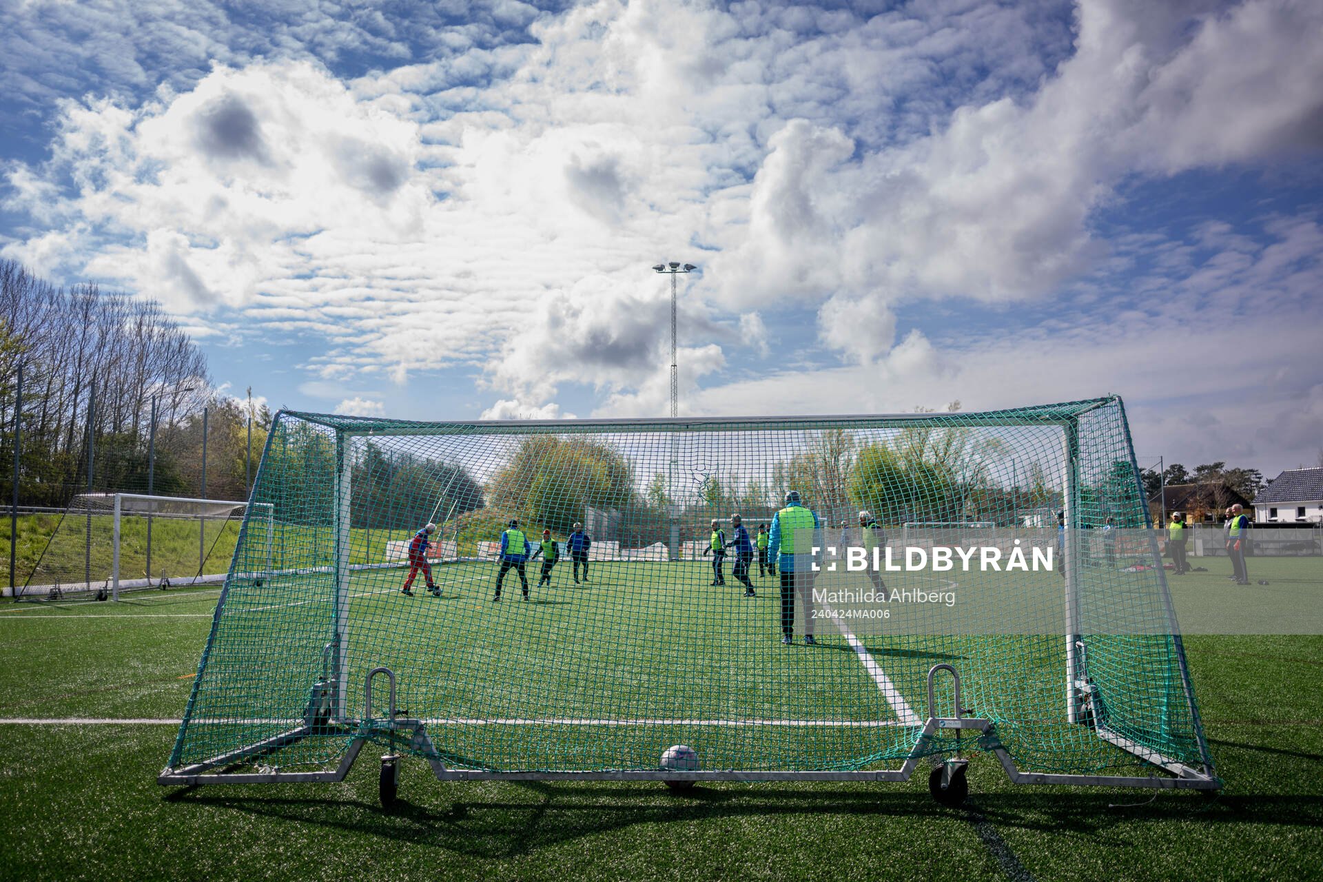Vellinge IP under en träning i gåfotboll den 24 april 2024 i Vellinge. 