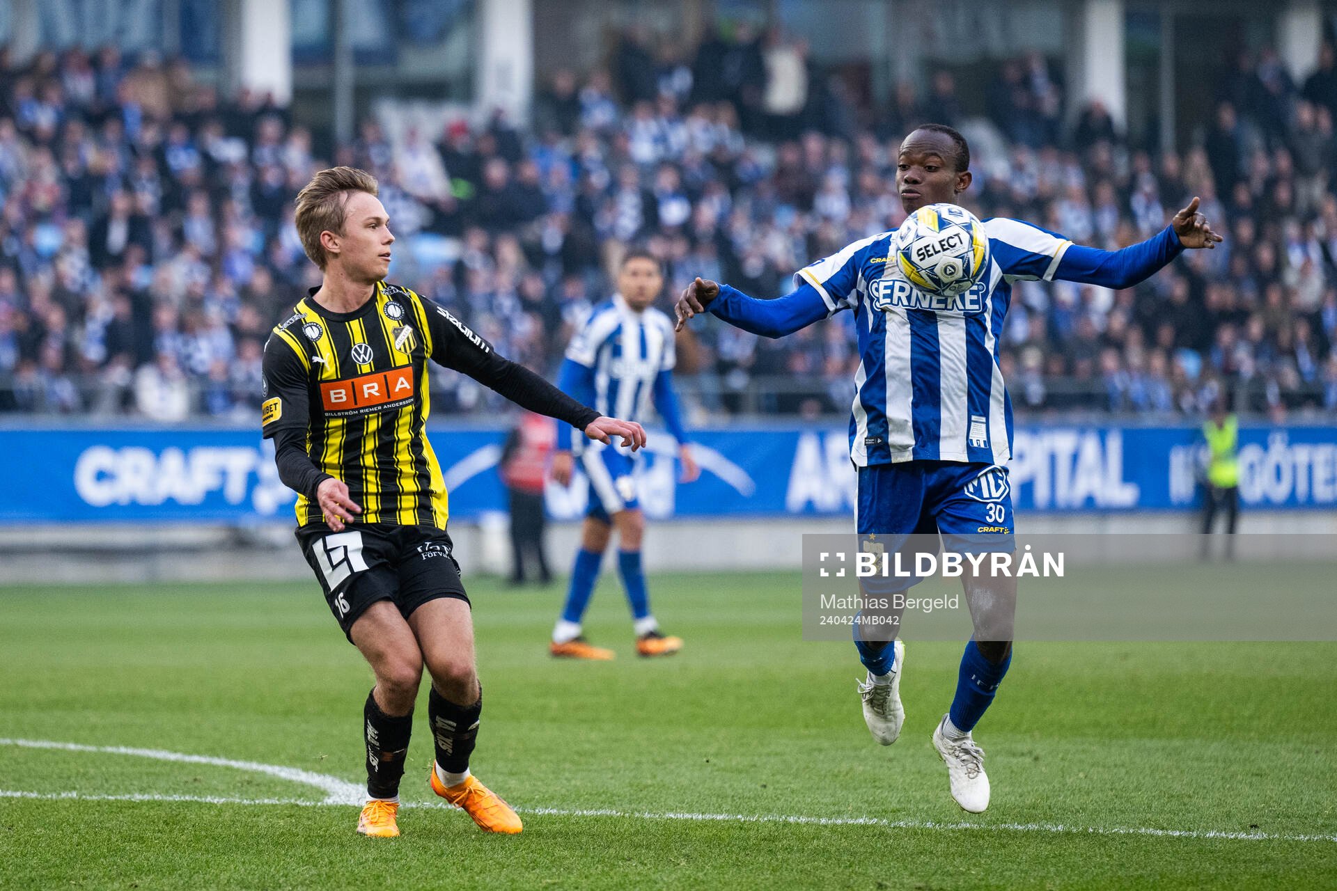 Häckens Pontus Dahbo och IFK Göteborgs Malick Junior