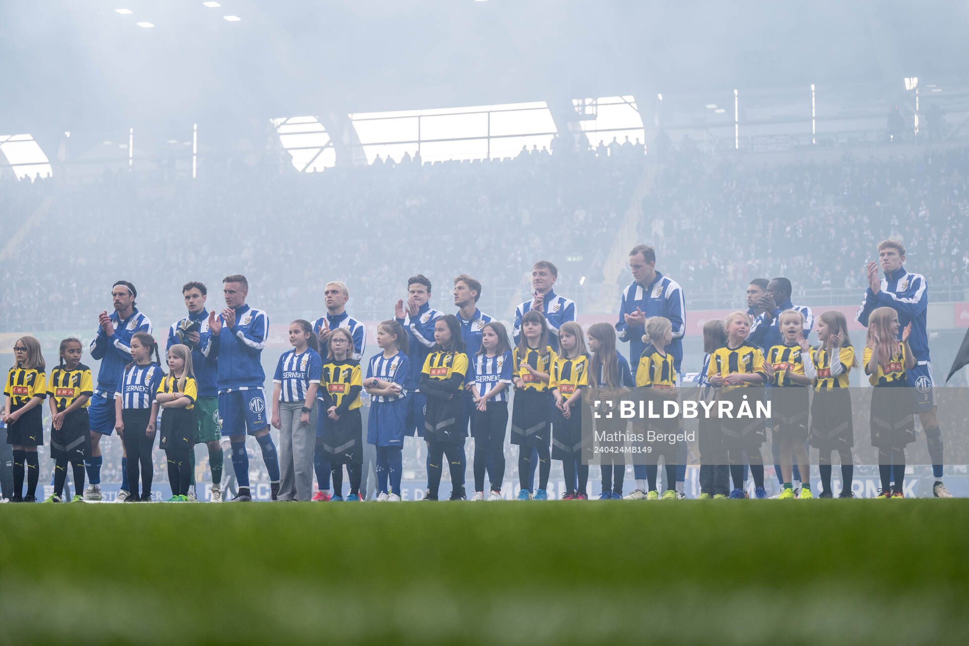 IFK Göteborgs spelare vid line-up