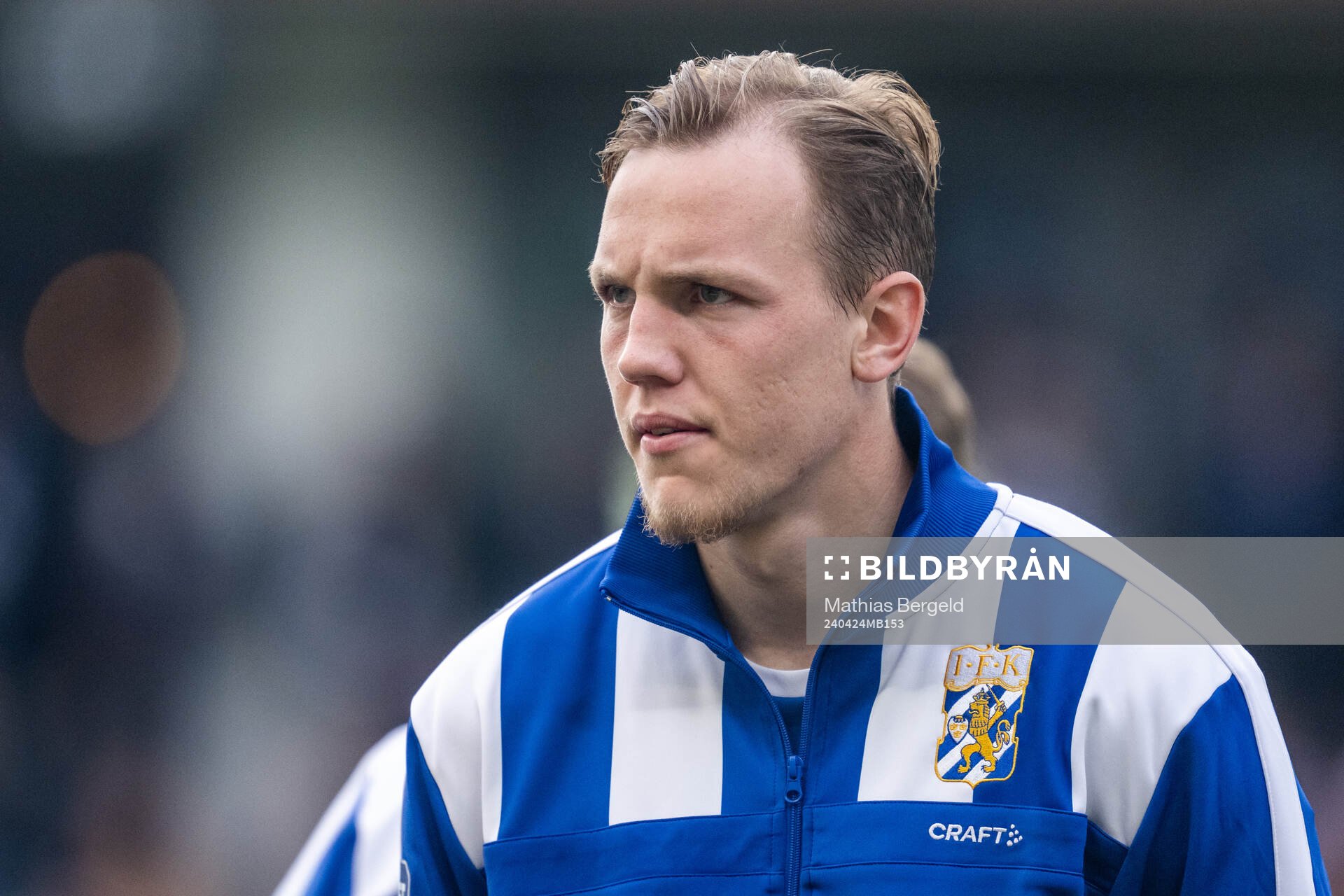 IFK Göteborgs Adam Carlén vid line-up