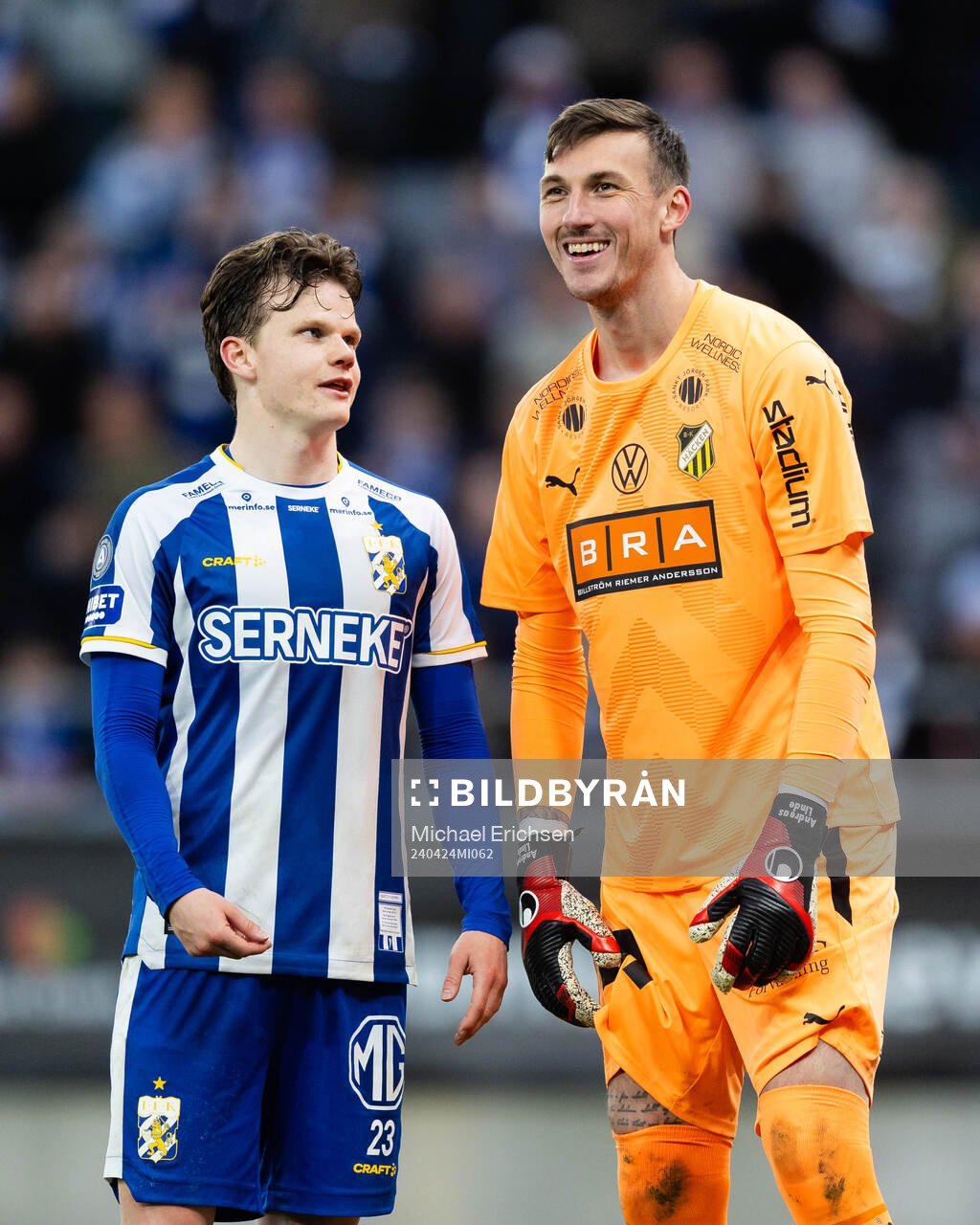 IFK Göteborgs Kolbeinn Thordarson och Häckens Andreas