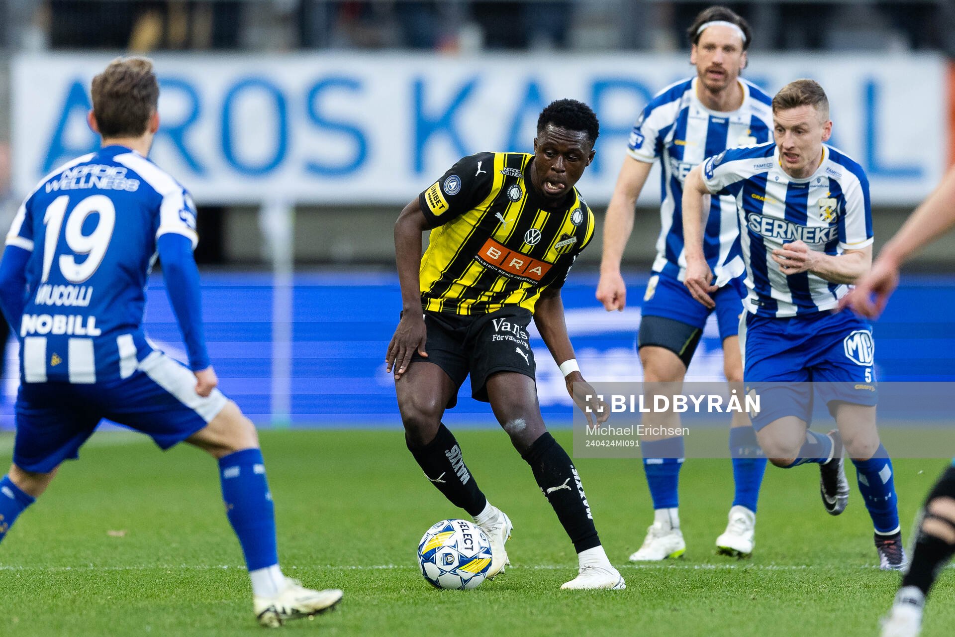Häckens Zeidane Inoussa och IFK Göteborgs Sebastian